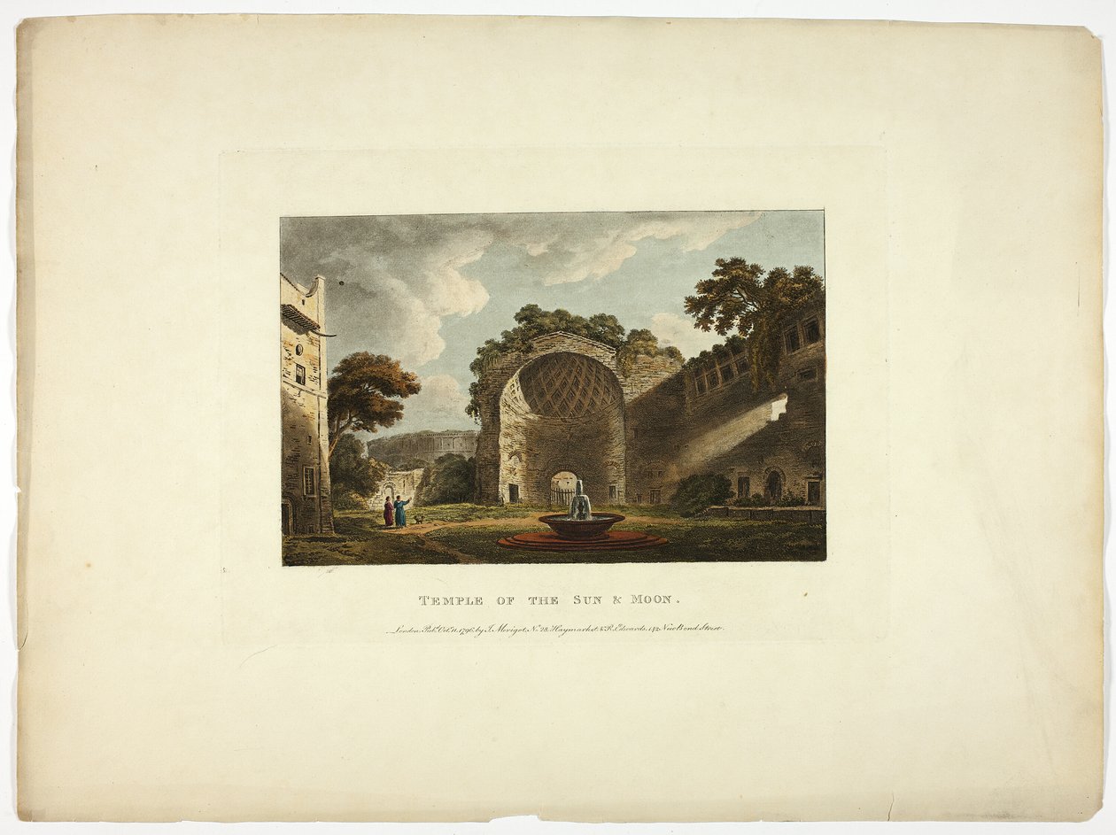 Temple du Soleil et de la Lune, deuxième plaque des Ruines de Rome - M. Dubourg