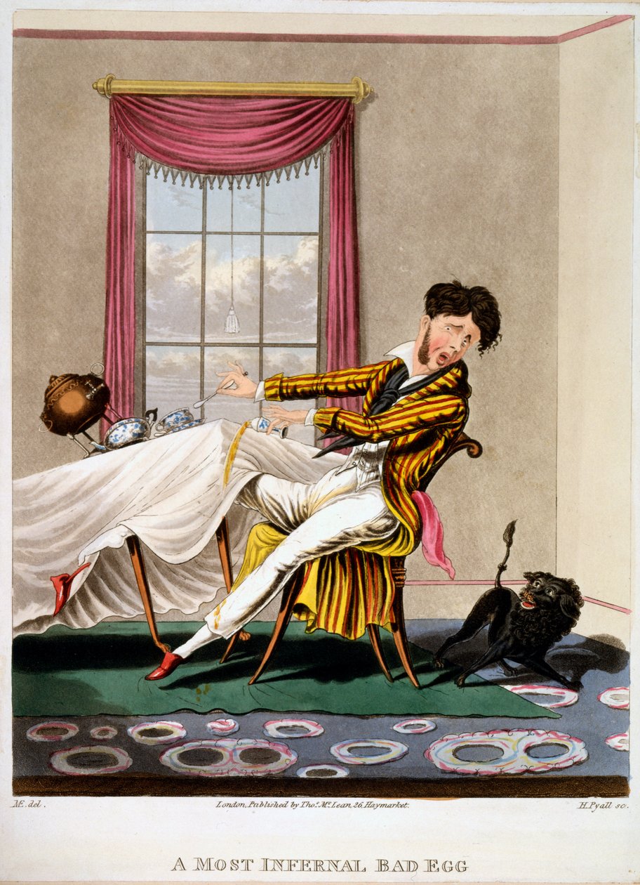 Un Œuf Très Infernal, gravure réalisée par H Pyall, 1827 - M. Egerton