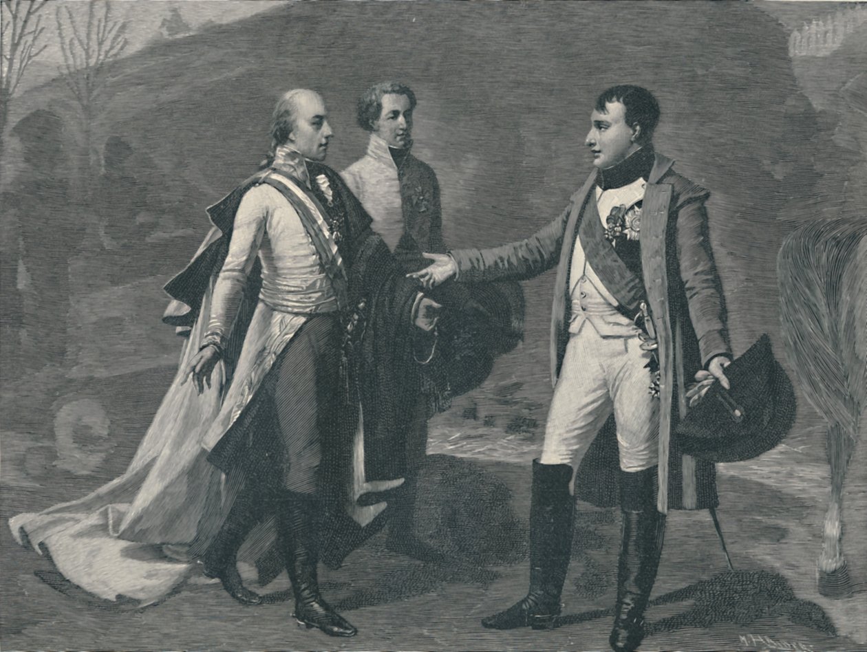 Rencontre de Napoléon et François Ier après Austerlitz, 1805, 1896 - M. Haider