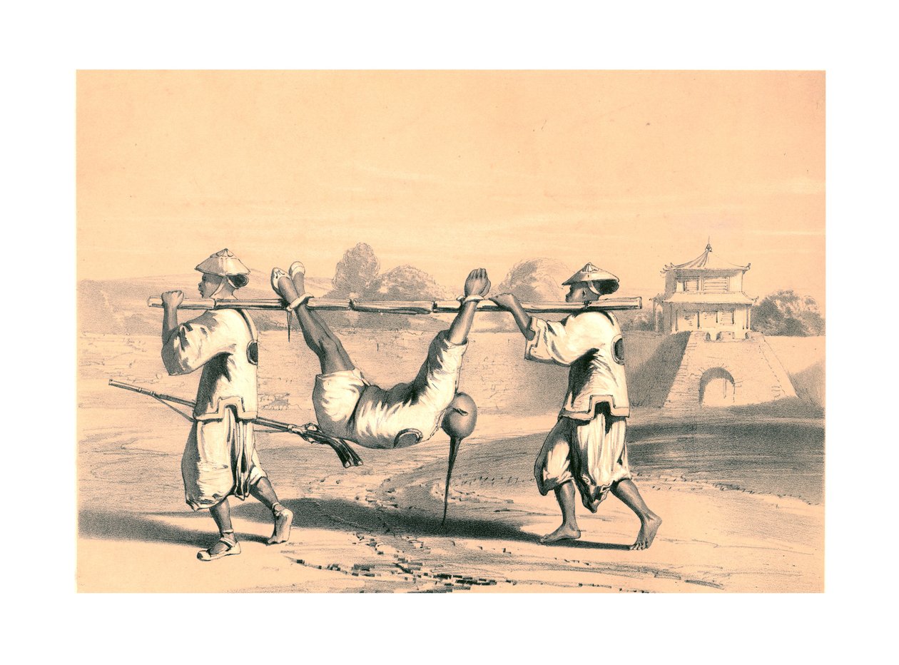 Esquisse du mur le matin après la grande attaque, Chine, 19e siècle - M and N Hanhart