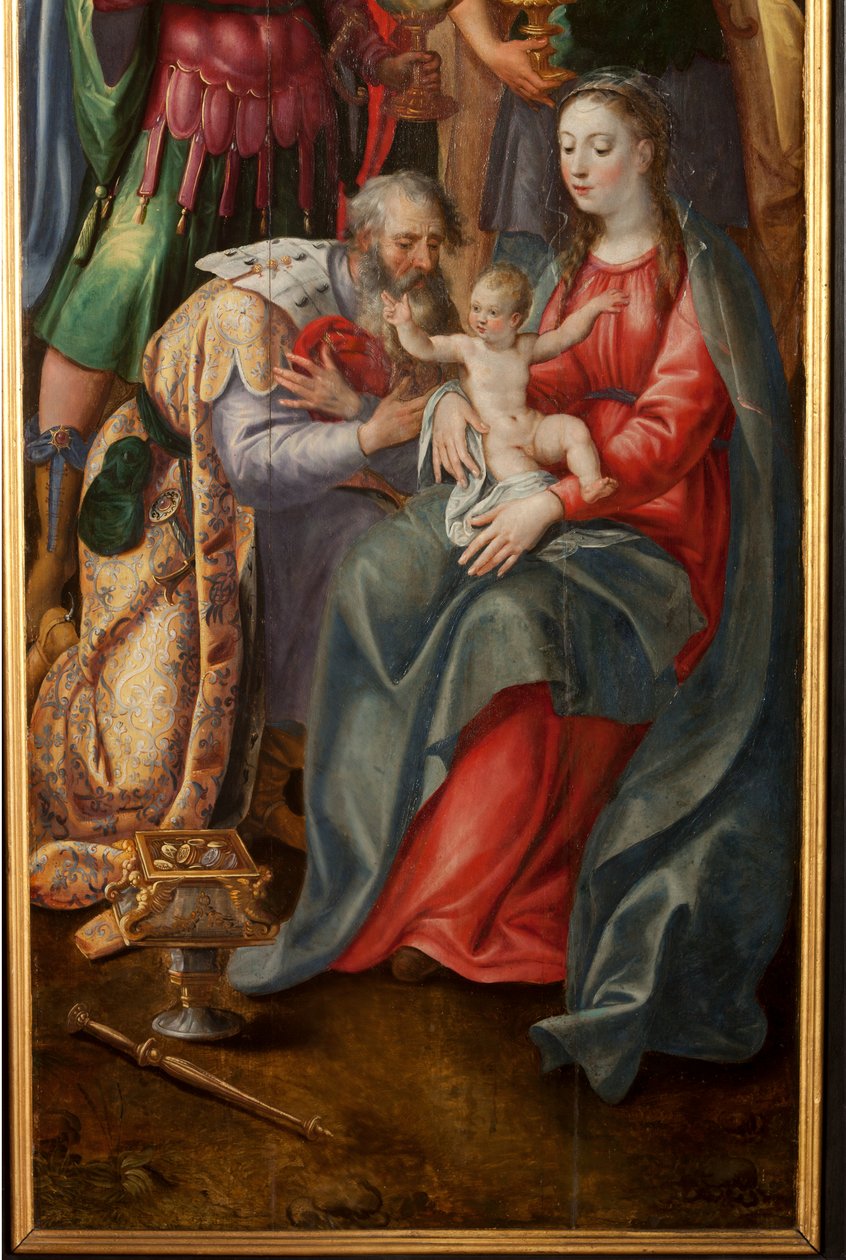 Adoration des Mages, Triptyque, Panneau droit, (détail) - Maarten de Vos