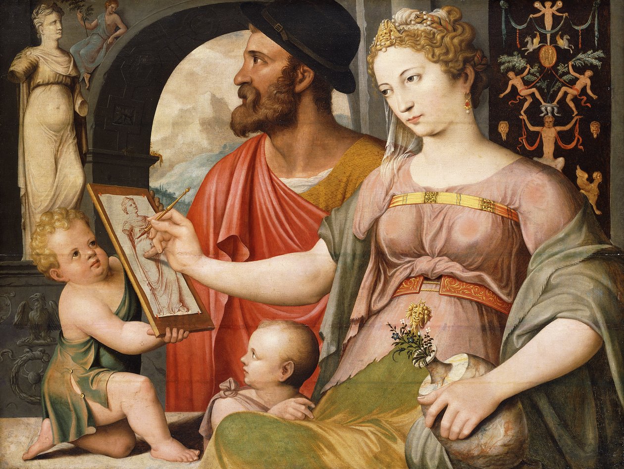 Une allégorie de la peinture : Pictura faisant un dessin d