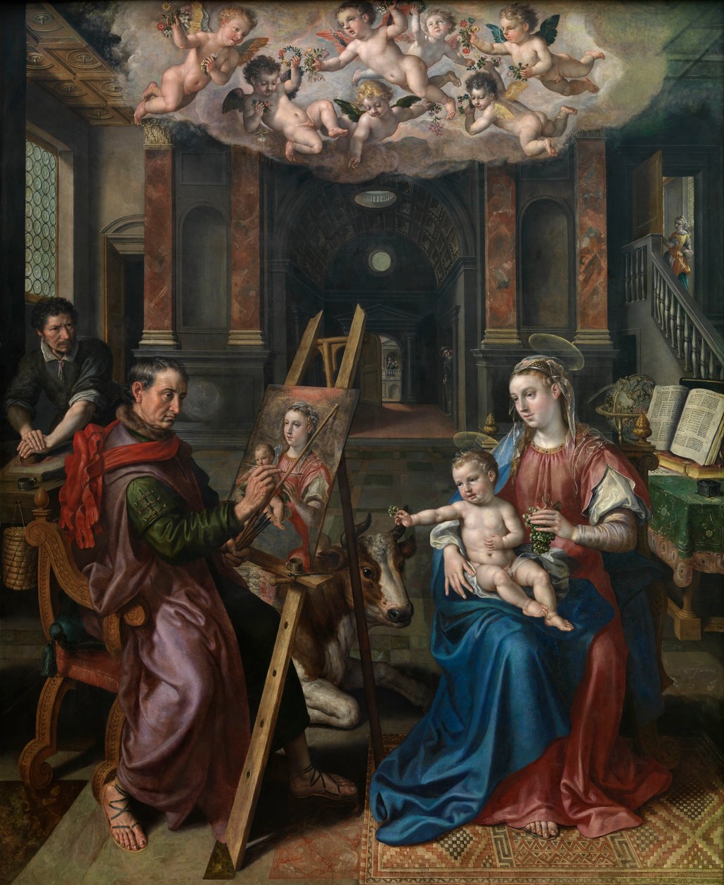 Saint Luc peignant la Vierge - Maarten de Vos
