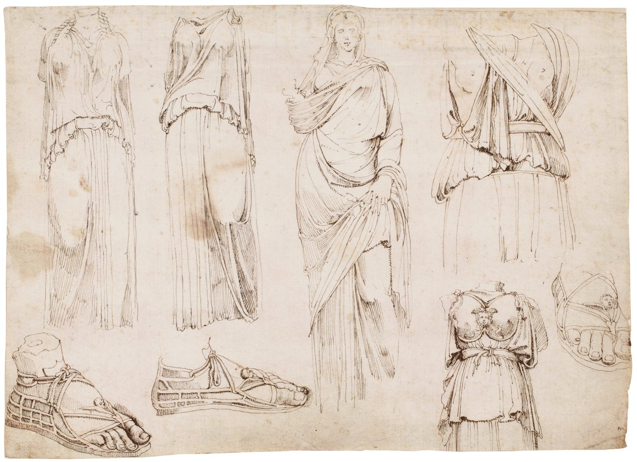 Figures féminines et sandales, c.1498-1574 - Maarten van Heemskerck (circle of)