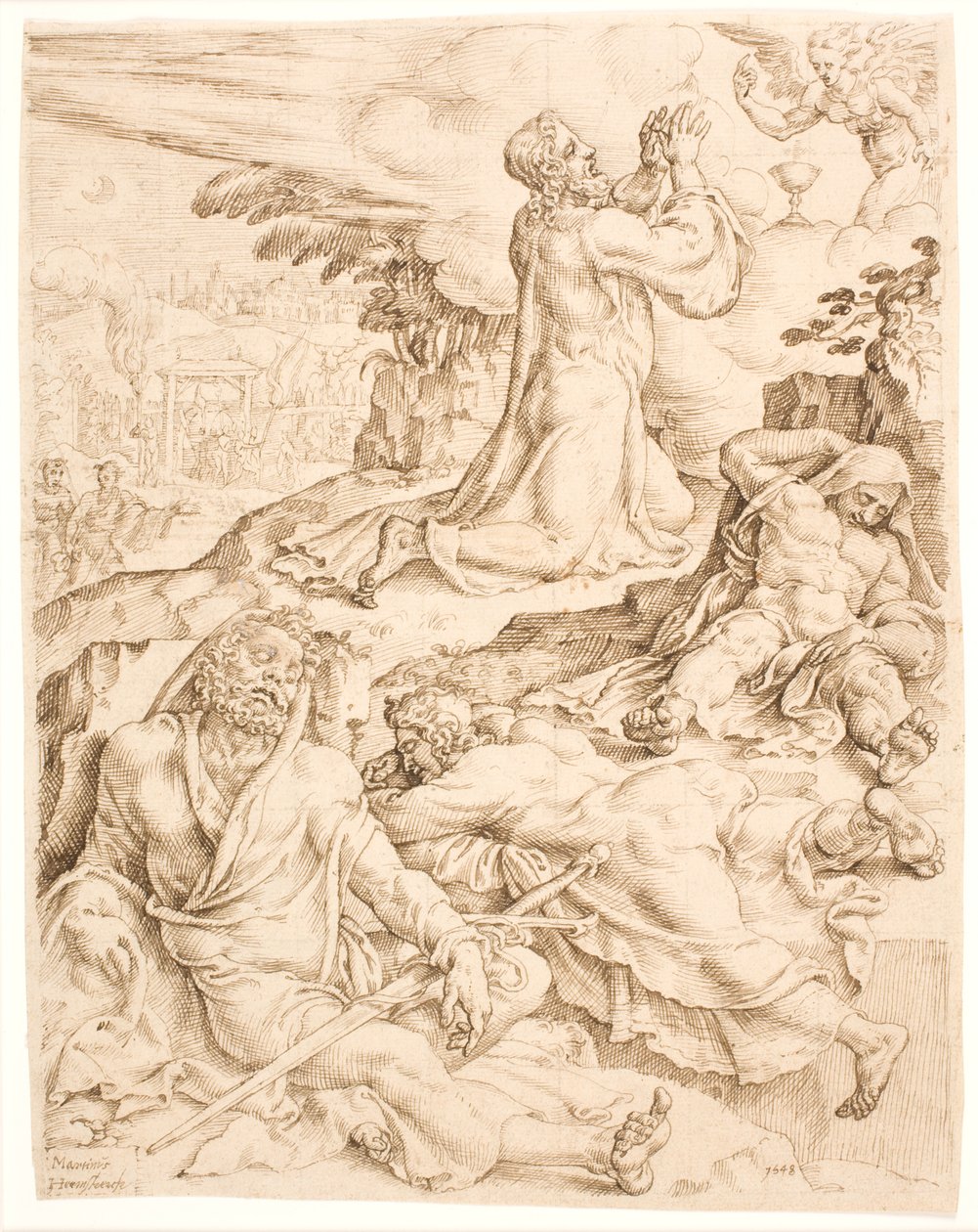 Le Christ au mont des Oliviers - Maarten van Heemskerck