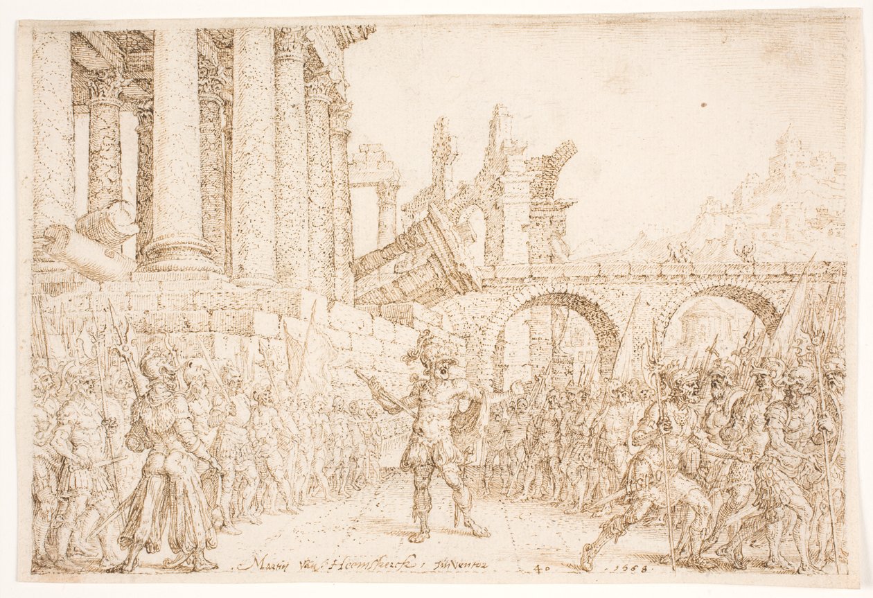 Israël est partagé entre Omri et Tibni - Maarten van Heemskerck