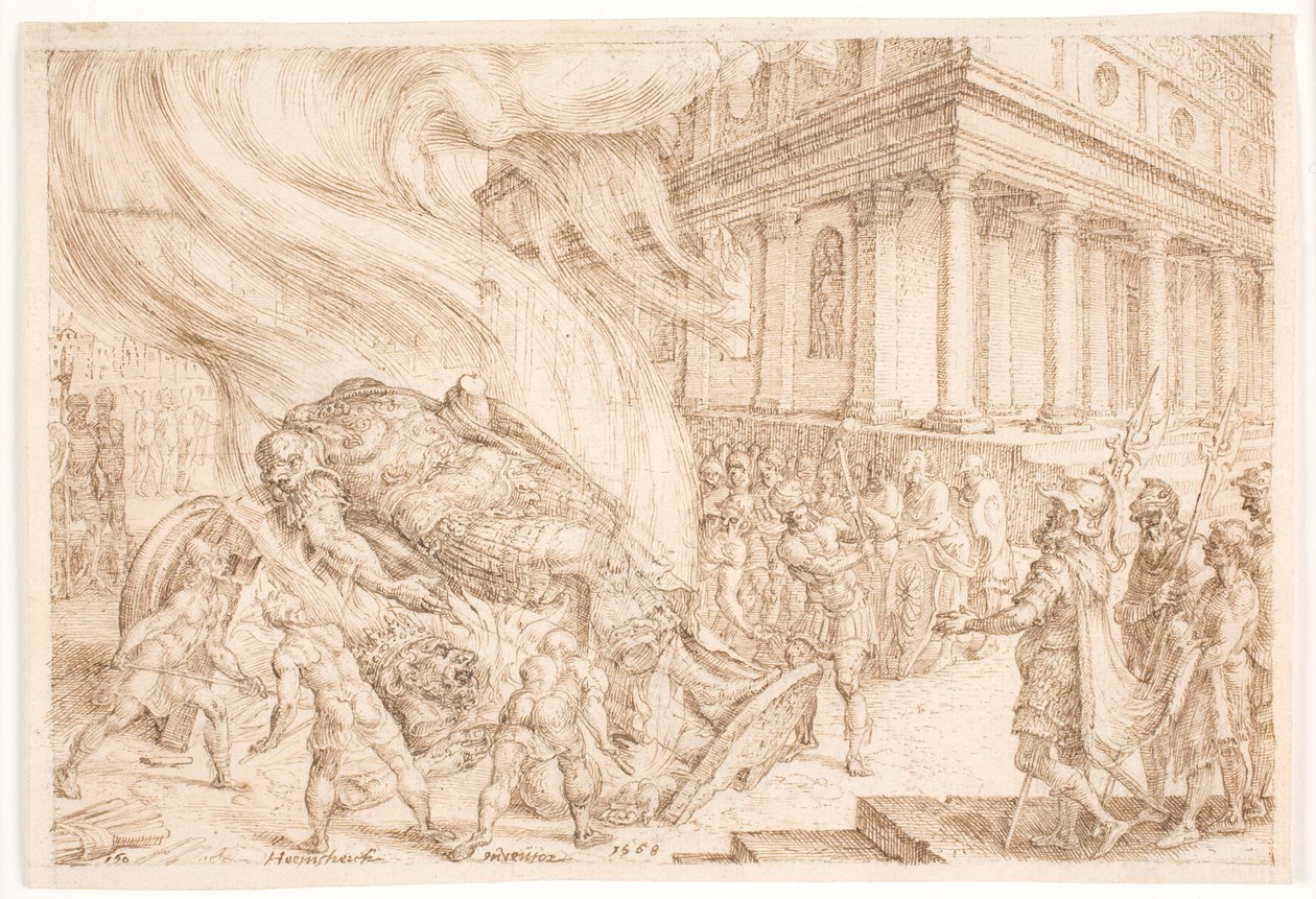 Jéhu détruit le temple de Baal - Maarten van Heemskerck