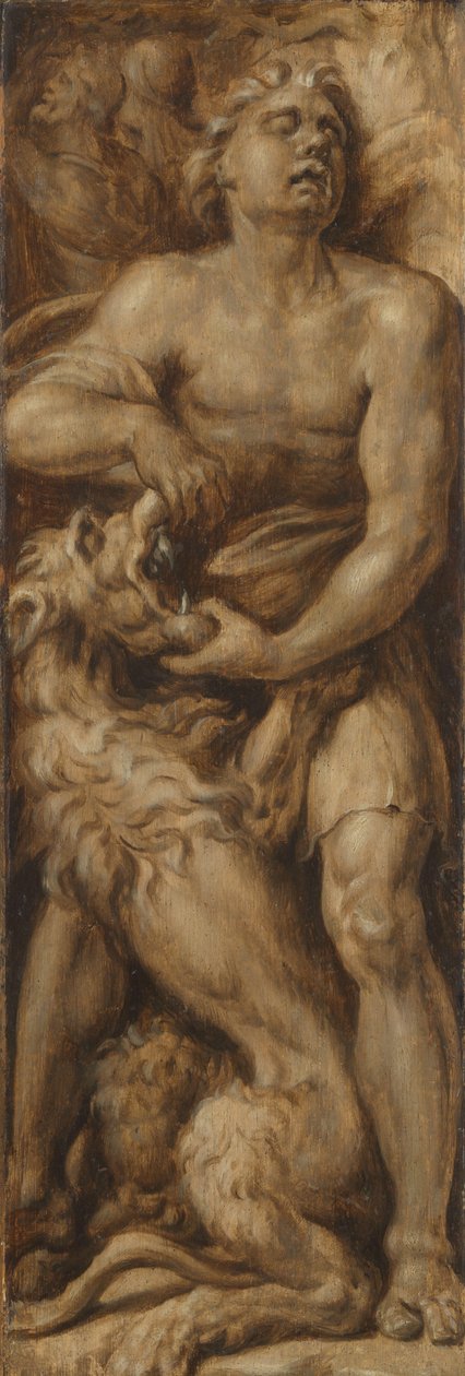 Samson déchirant le lion - Maarten van Heemskerck