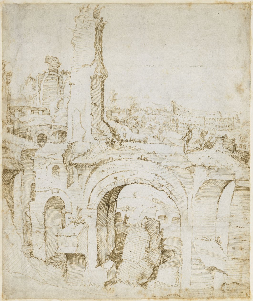 Vue de la Domus Severiana sur le Colisée - Maarten van Heemskerck