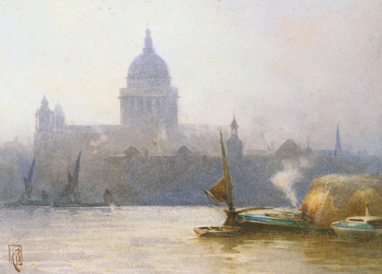Saint-Paul depuis la Tamise - Mabel Catherine Robinson