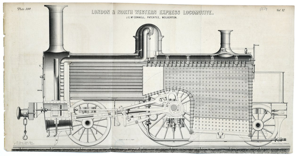 Locomotive Express de Londres et du Nord-Ouest plaque 138 - Mackay & Kirkwood