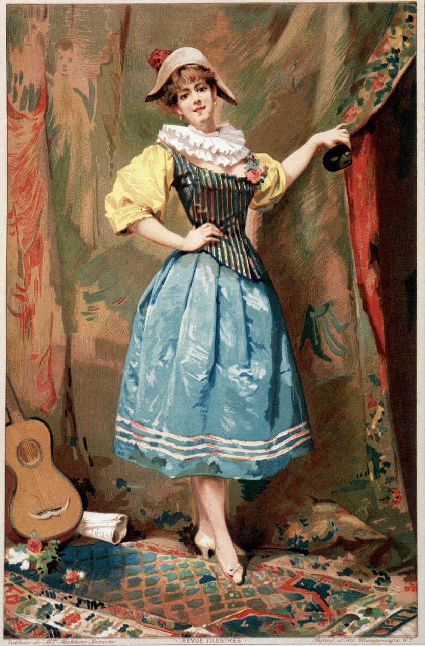 Le costume (Une femme avec une guitare), sd. 19e siècle - Madeleine Lemaire