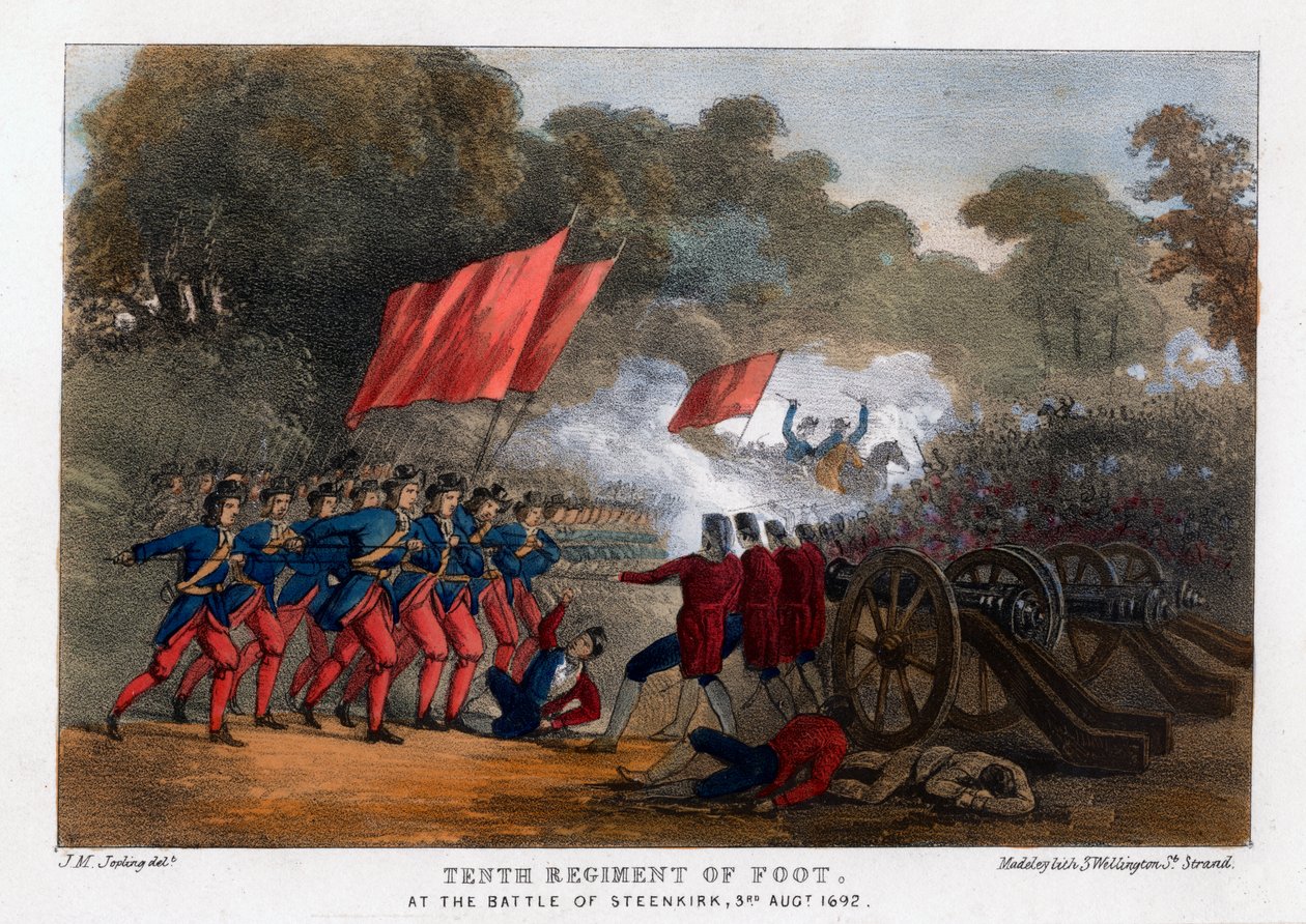Dixième régiment de pied, à la bataille de Steenkerque, 3 août 1692 - Madeley