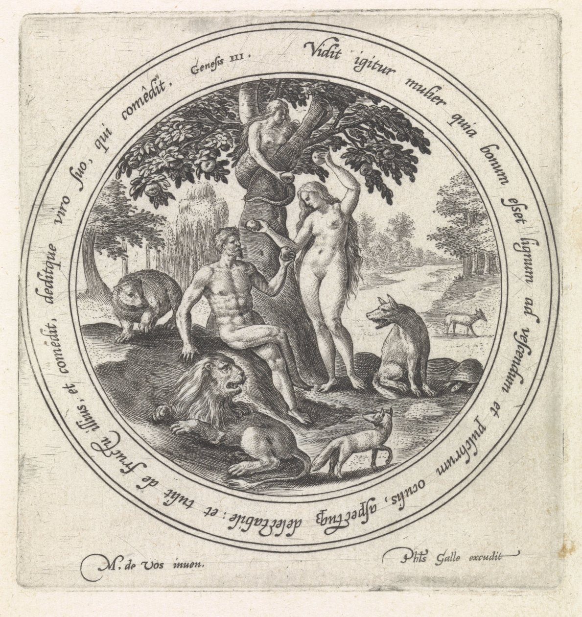Ève offre le fruit défendu à Adam (Histoire d