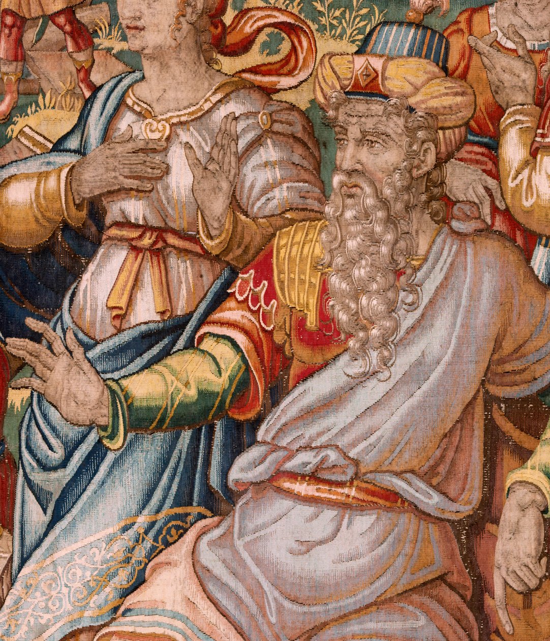 Musée Diocésain. Tapisserie Flamande. Bruxelles. Atelier François Geubels. Série Histoire de Gédéon. Joash est informé que Gédéon a détruit l