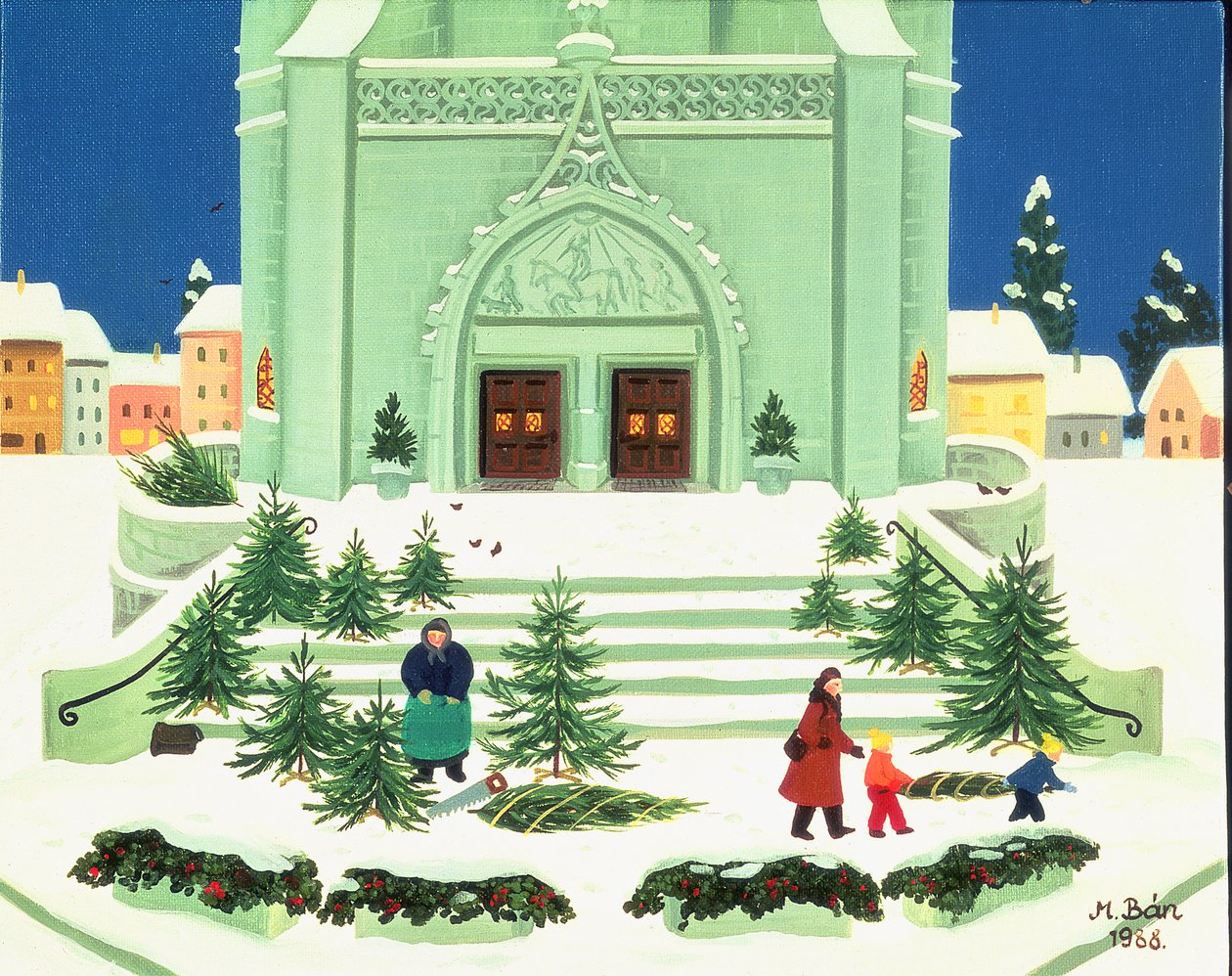 Vente de sapins de Noël, 1988 - Magdolna Ban