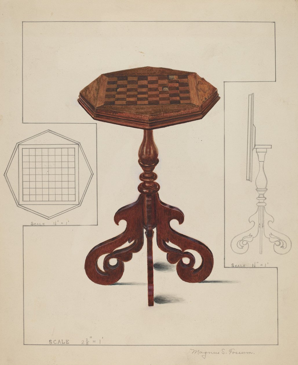Table à damier - Magnus S. Fossum