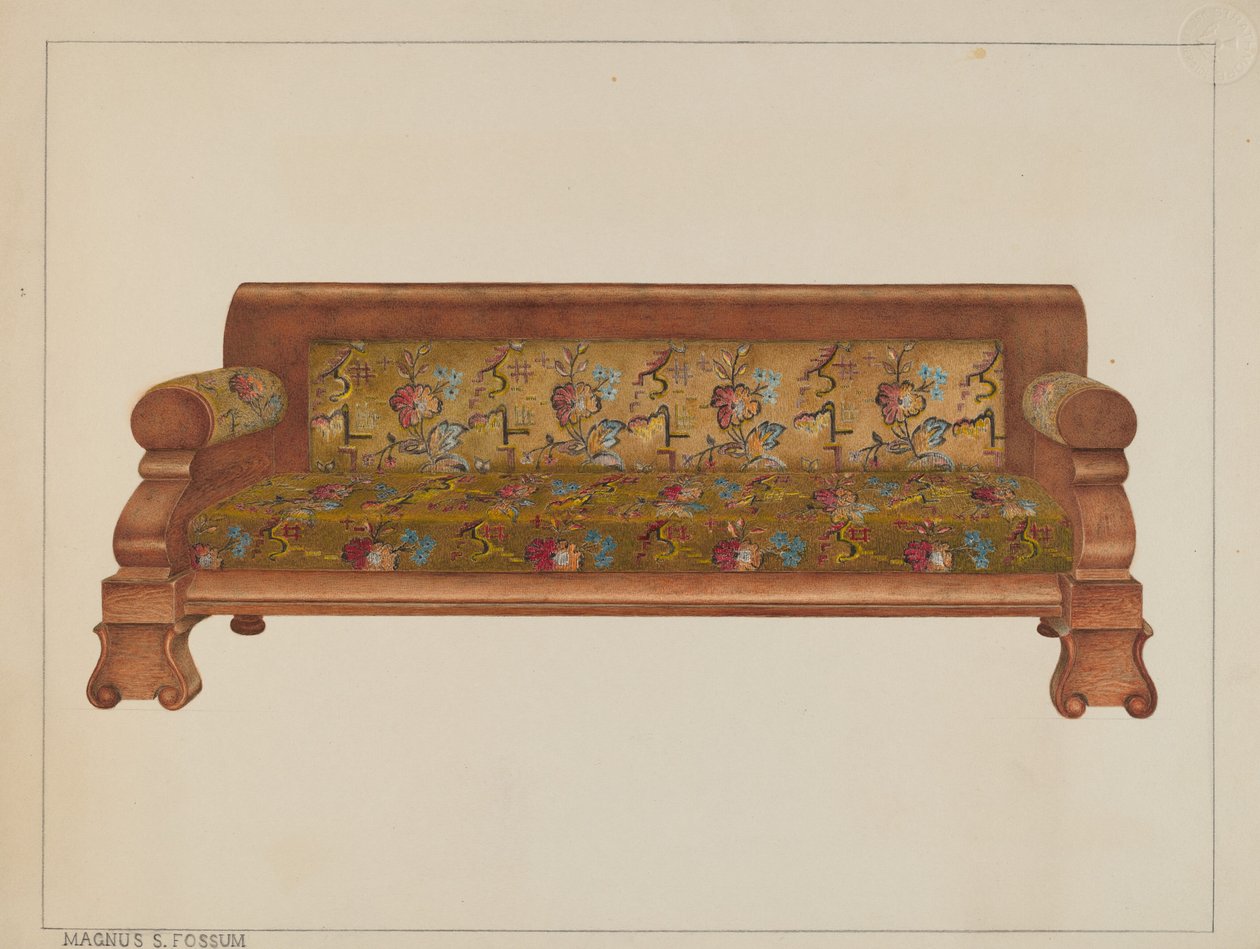 Fauteuil haut dossier, vers 1938 - Magnus S. Fossum