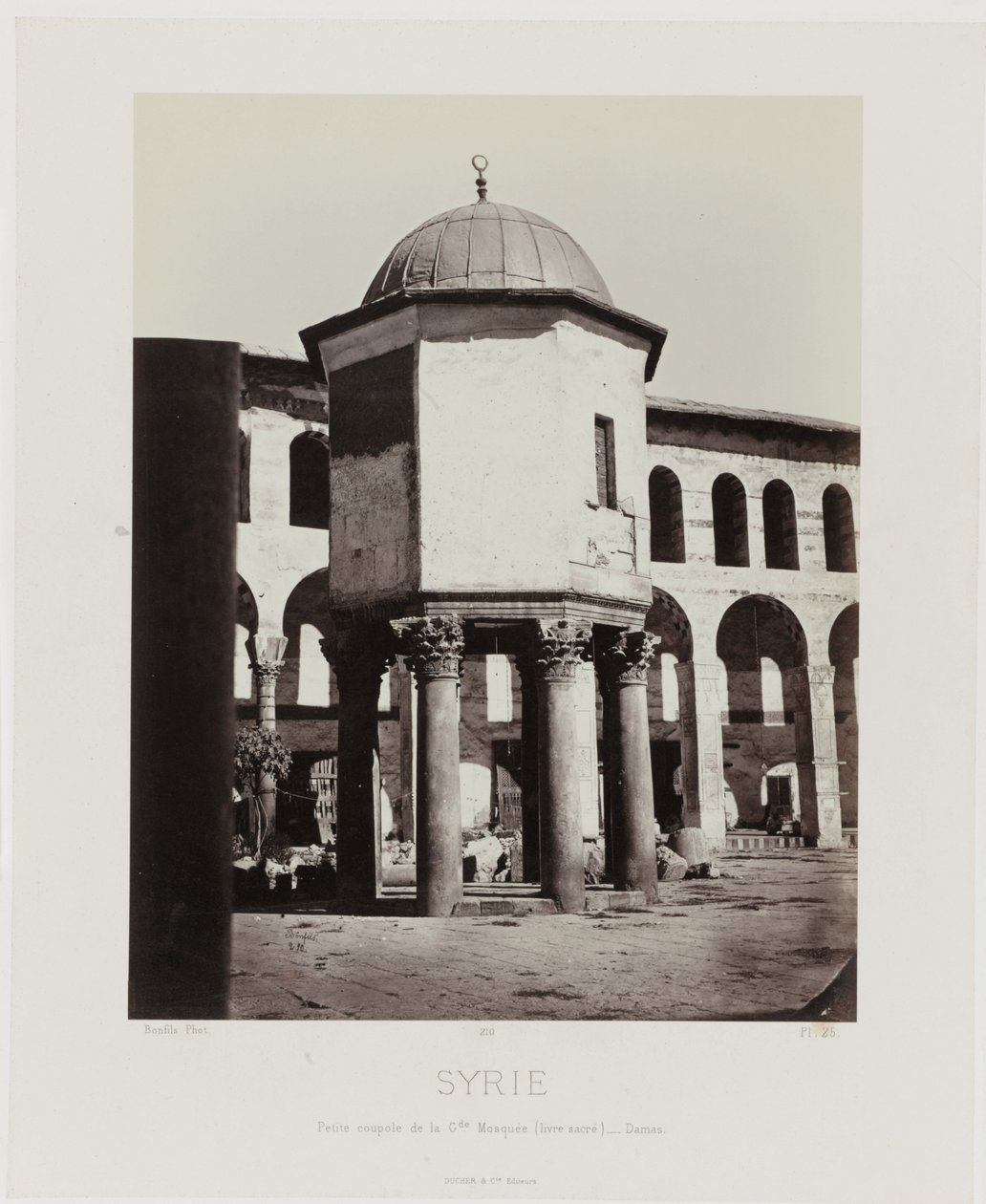 Vue de la petite coupole de la grande mosquée de Damas (Syrie) - Maison Bonfils