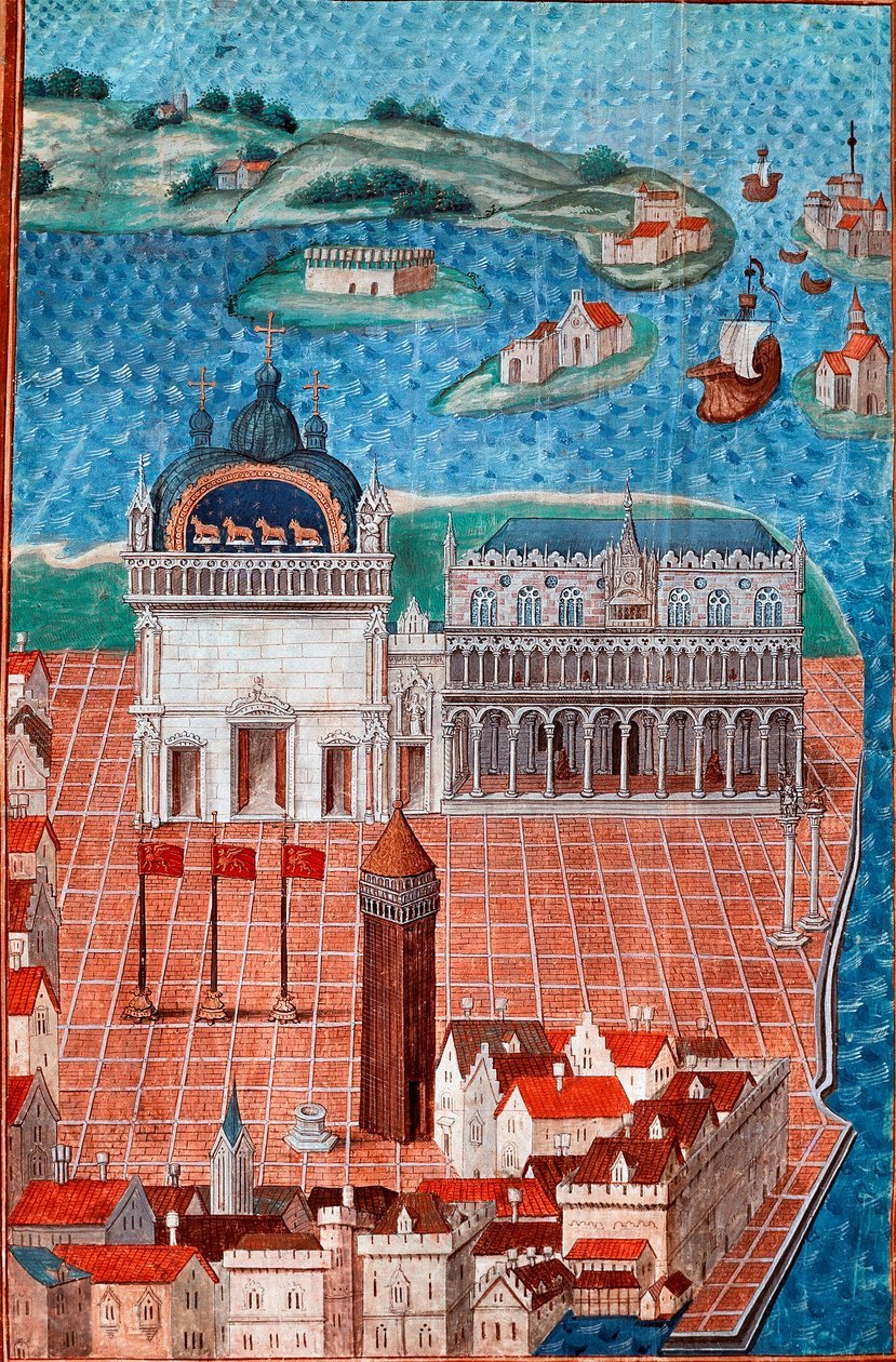Vue de la place Saint-Marc avec le Palais des Doges à Venise - Maitre de Philippe de Gueldre