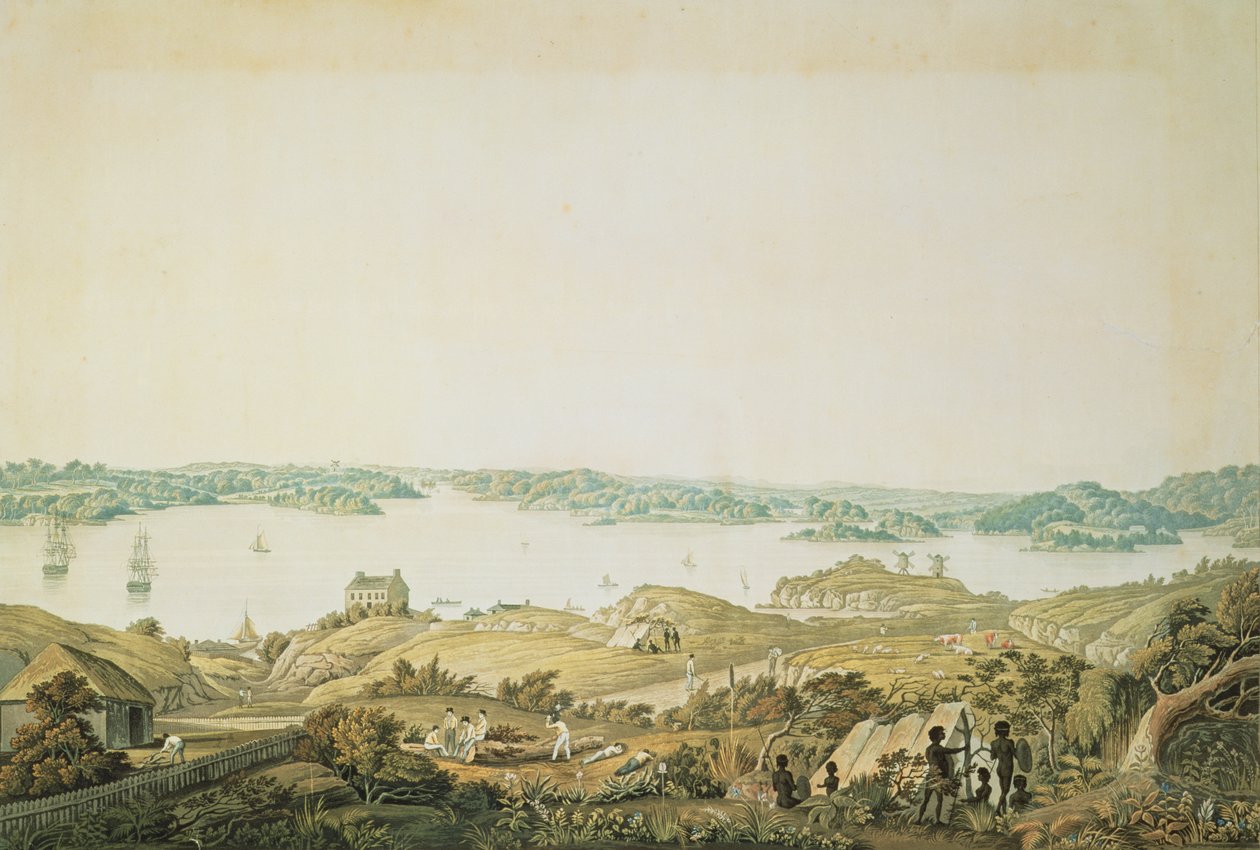 Partie du port de Port Jackson et du pays entre Sydney et les Blue Mountains, Nouvelle-Galles du Sud, section droite d