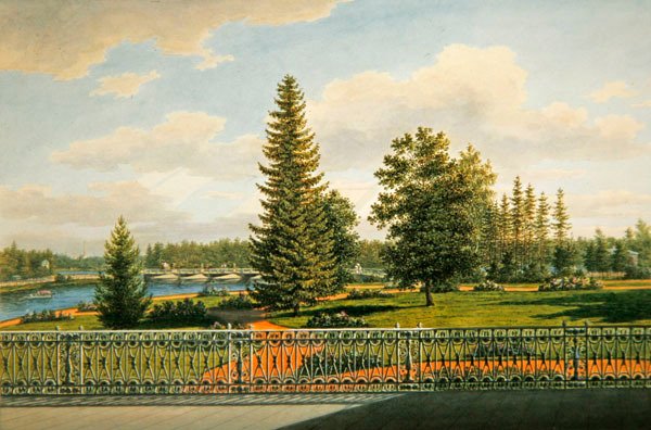 Vue depuis la terrasse du palais Yelagin, Saint-Pétersbourg - Maksim Nikiforovich Vorobiev