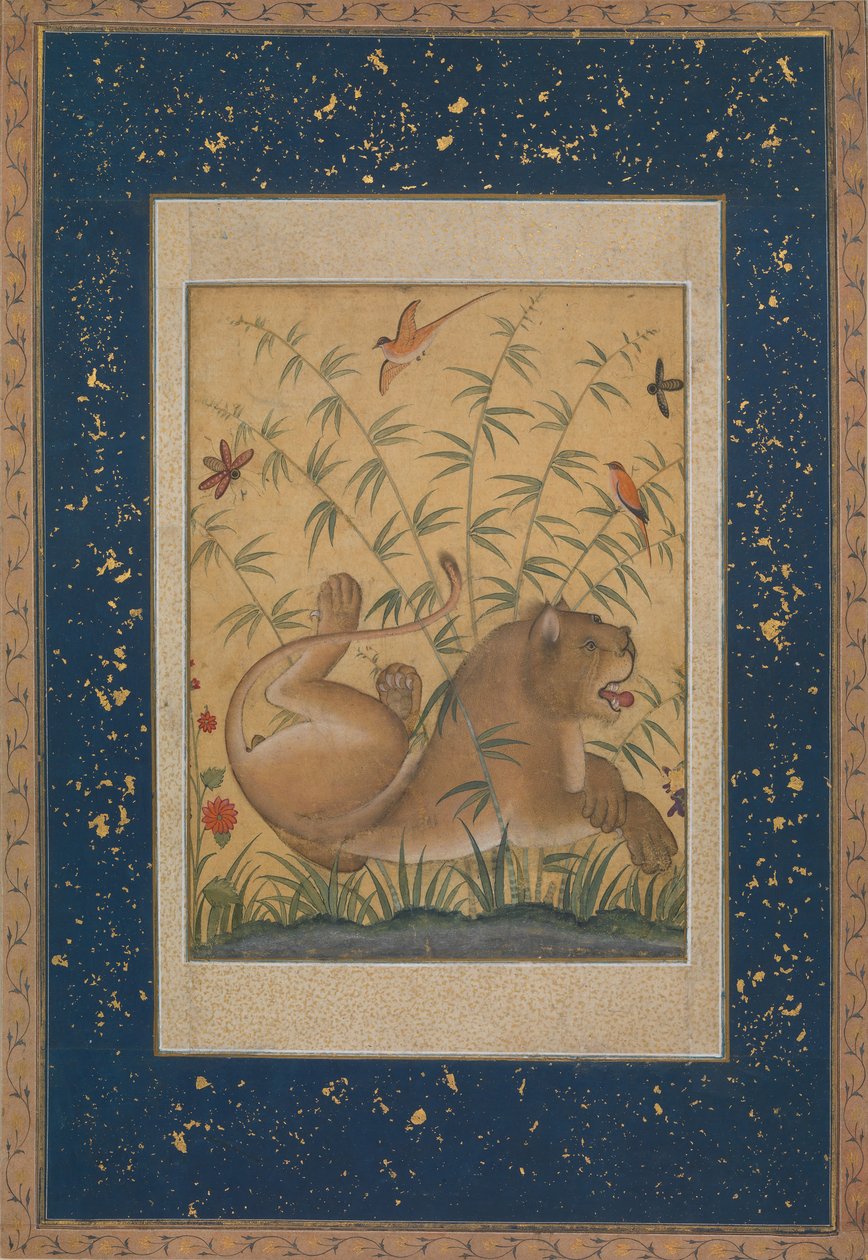 Lion au repos, vers 1585 - Mansur