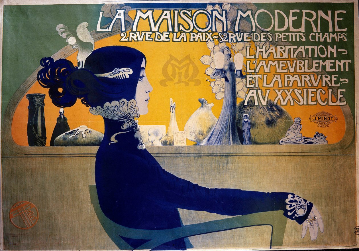 Art Nouveau : affiche « La maison moderne » par Orazi. 20e siècle. Arts décoratifs, Paris. DR - Manuel Orazi