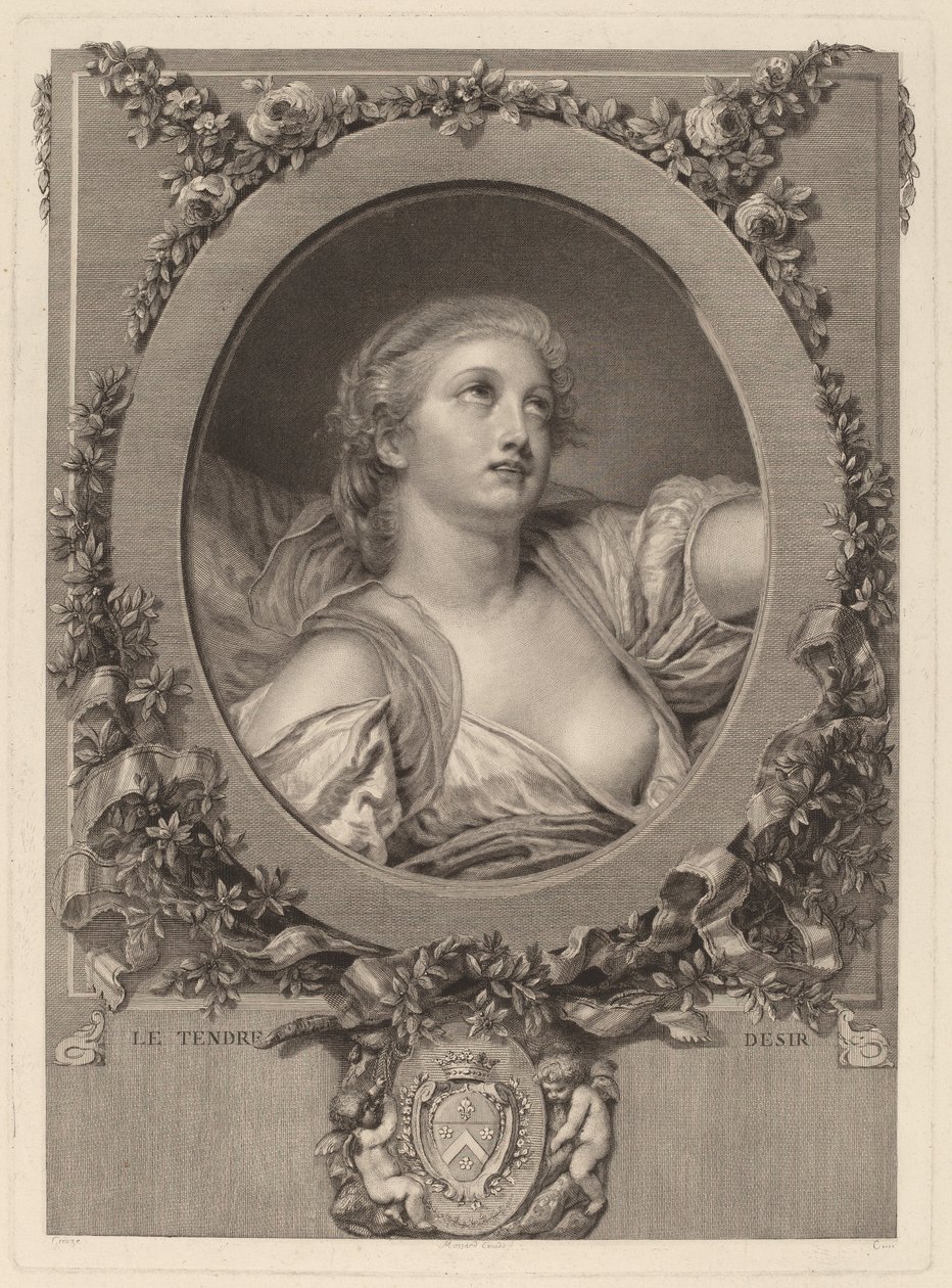 Le tendre désir - Manuel Salvador Carmona after Jean Baptiste Greuze