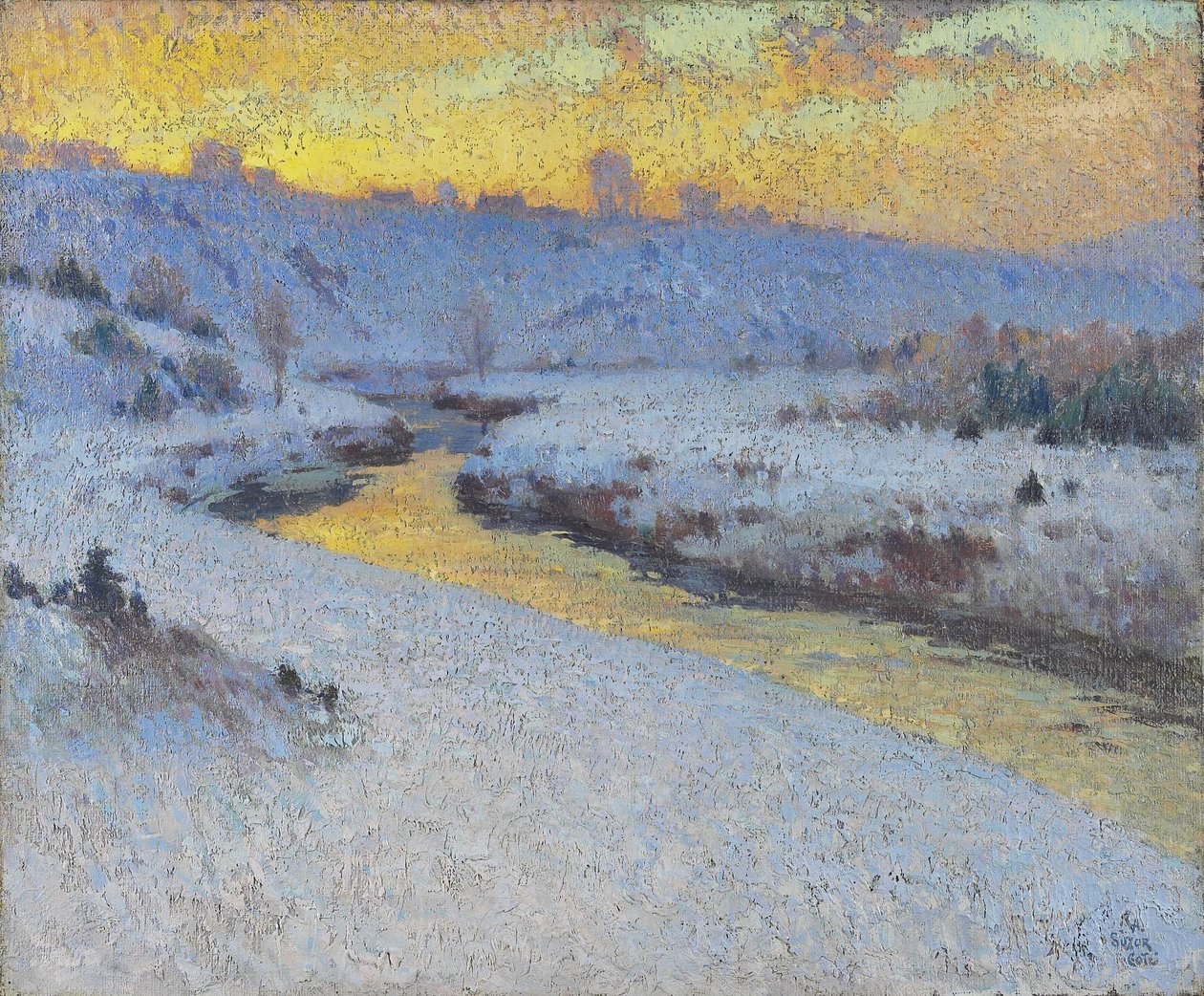 Ruisseau en hiver - Marc Aurele de Roy Suzor Cote