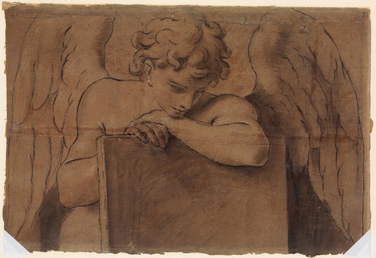 Fragment de dessin pour un ange adolescent s