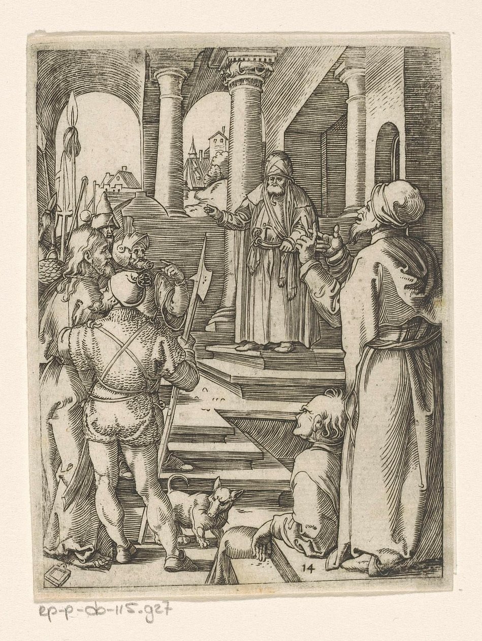 Christus voor Pilatus, Passie van Christus (titre de la série) - Marcantonio Raimondi