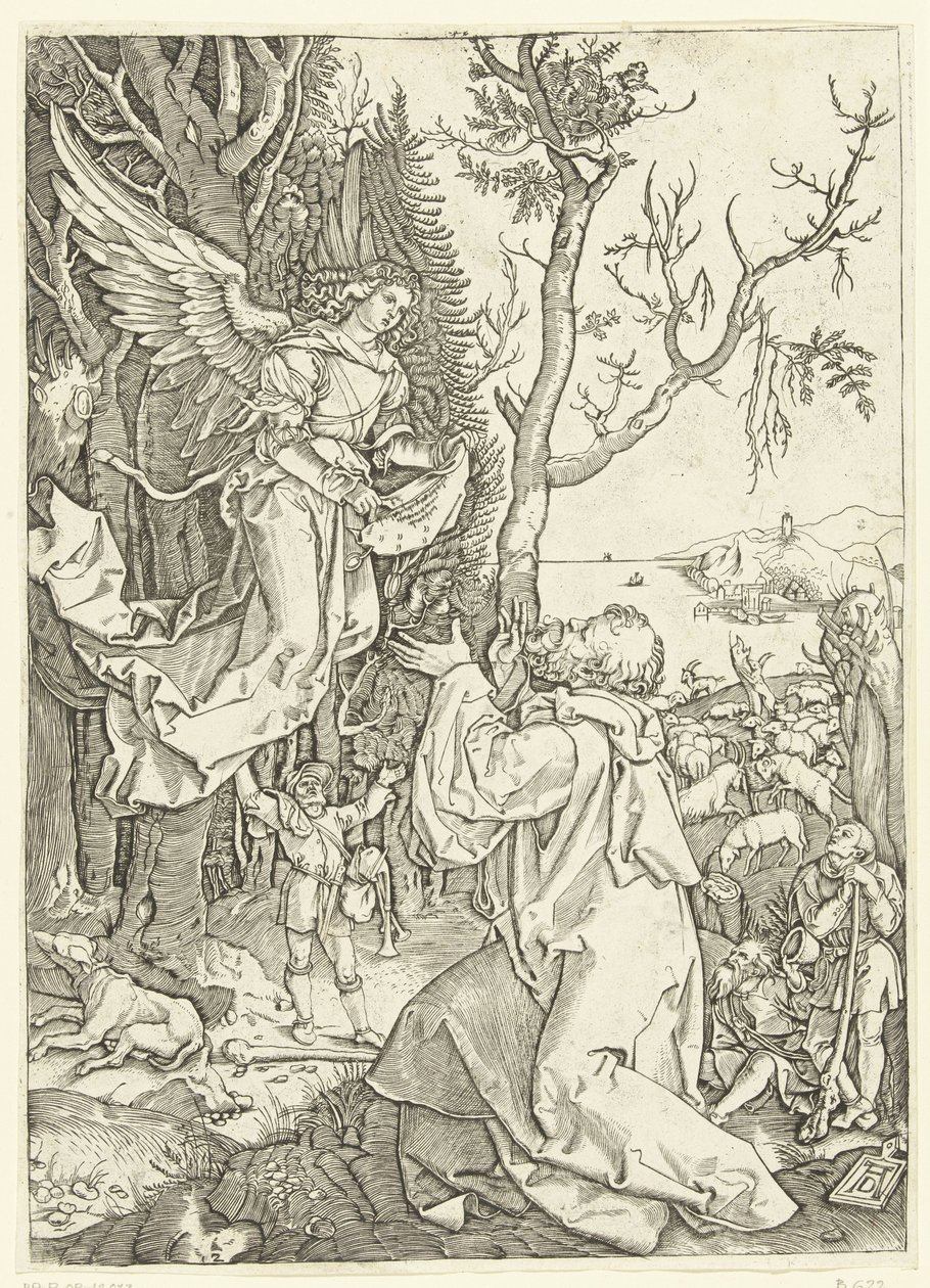 Ange apparaît à Joachim Vie de Marie (titre de la série) - Marcantonio Raimondi
