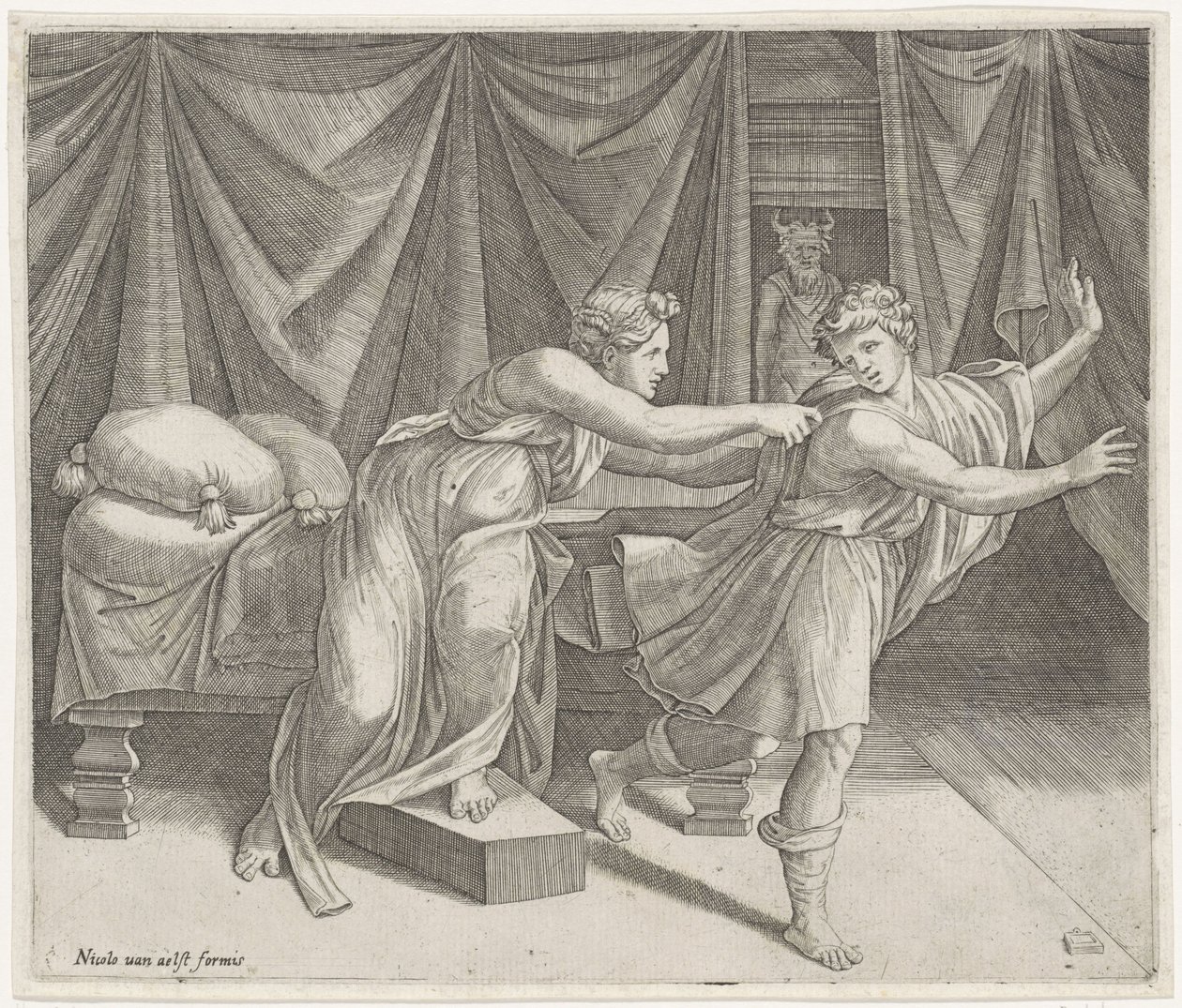 Joseph et la femme de Potiphar - Marcantonio Raimondi