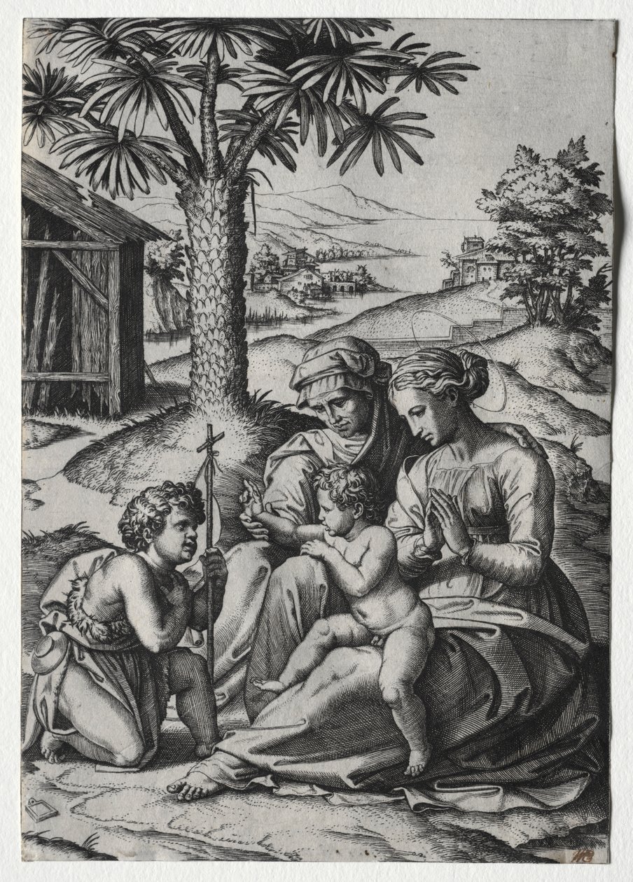 Madone du palmier - Marcantonio Raimondi