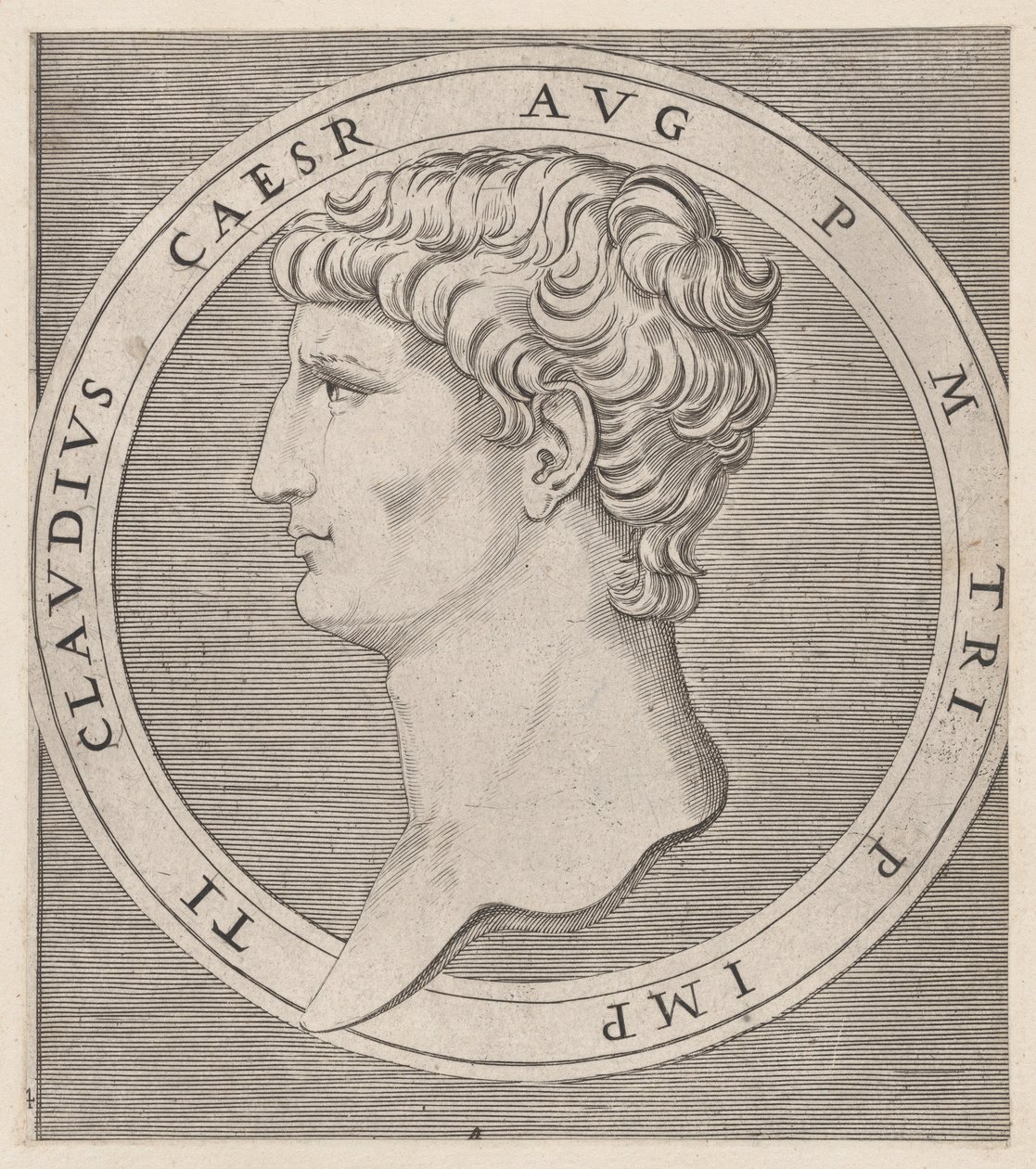 Speculum Romanae Magnificentiae : Claude, des Douze Césars, vers 1500-1534 - Marcantonio Raimondi