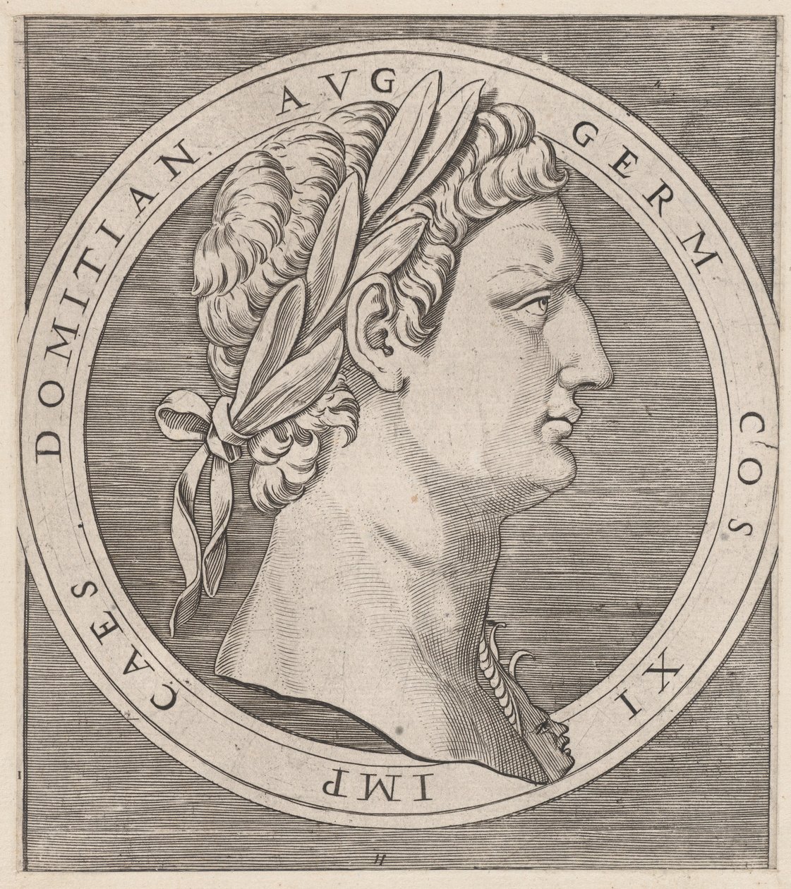 Speculum Romanae Magnificentiae: Domitien, des Douze Césars, vers 1500-1534 - Marcantonio Raimondi