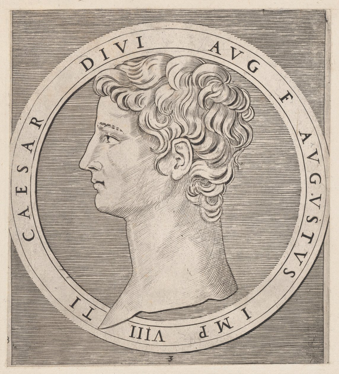 Speculum Romanae Magnificentiae: Tibère, des Douze Césars - Marcantonio Raimondi