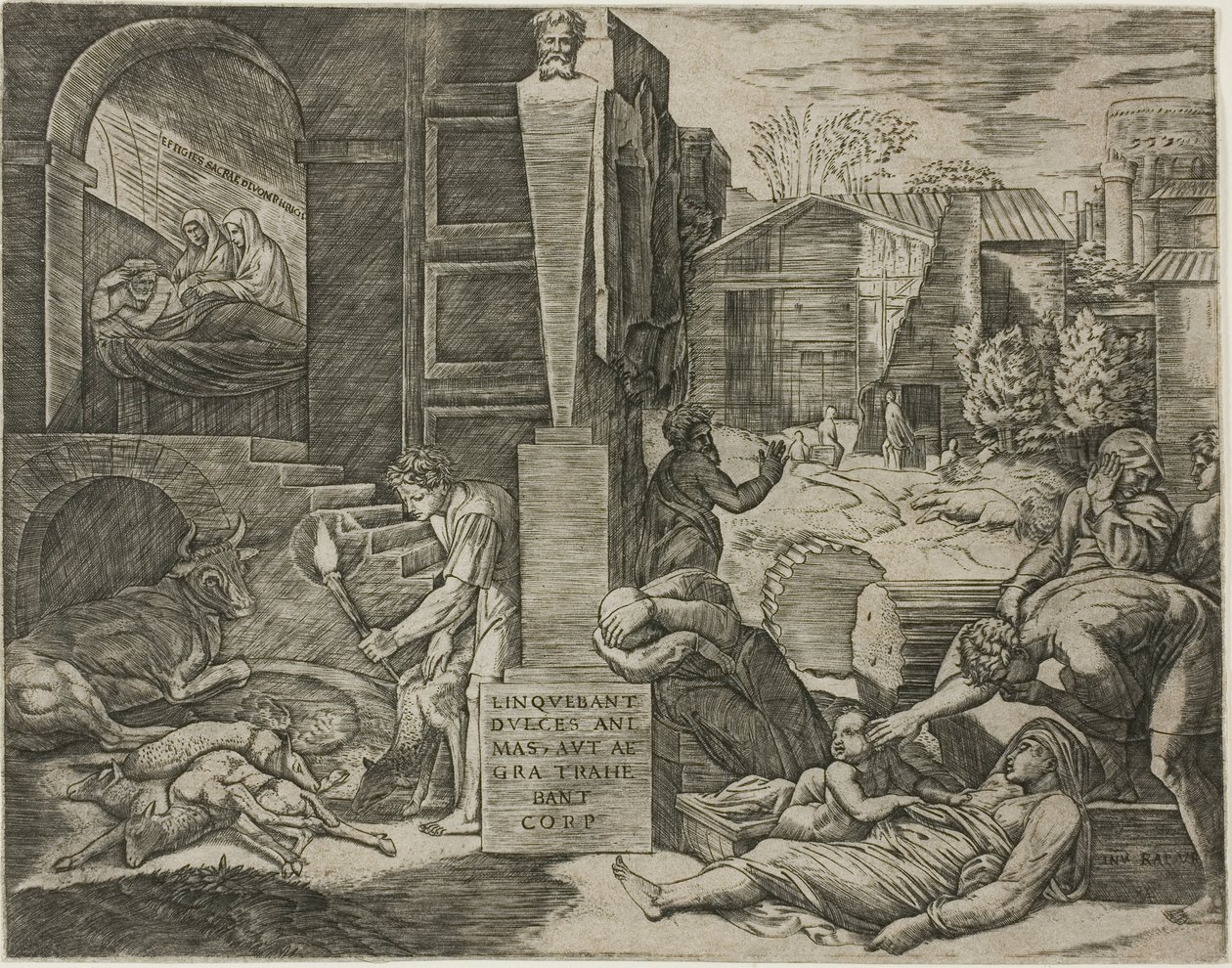 Le Morbetto, ou La Peste de Phrygie - Marcantonio Raimondi
