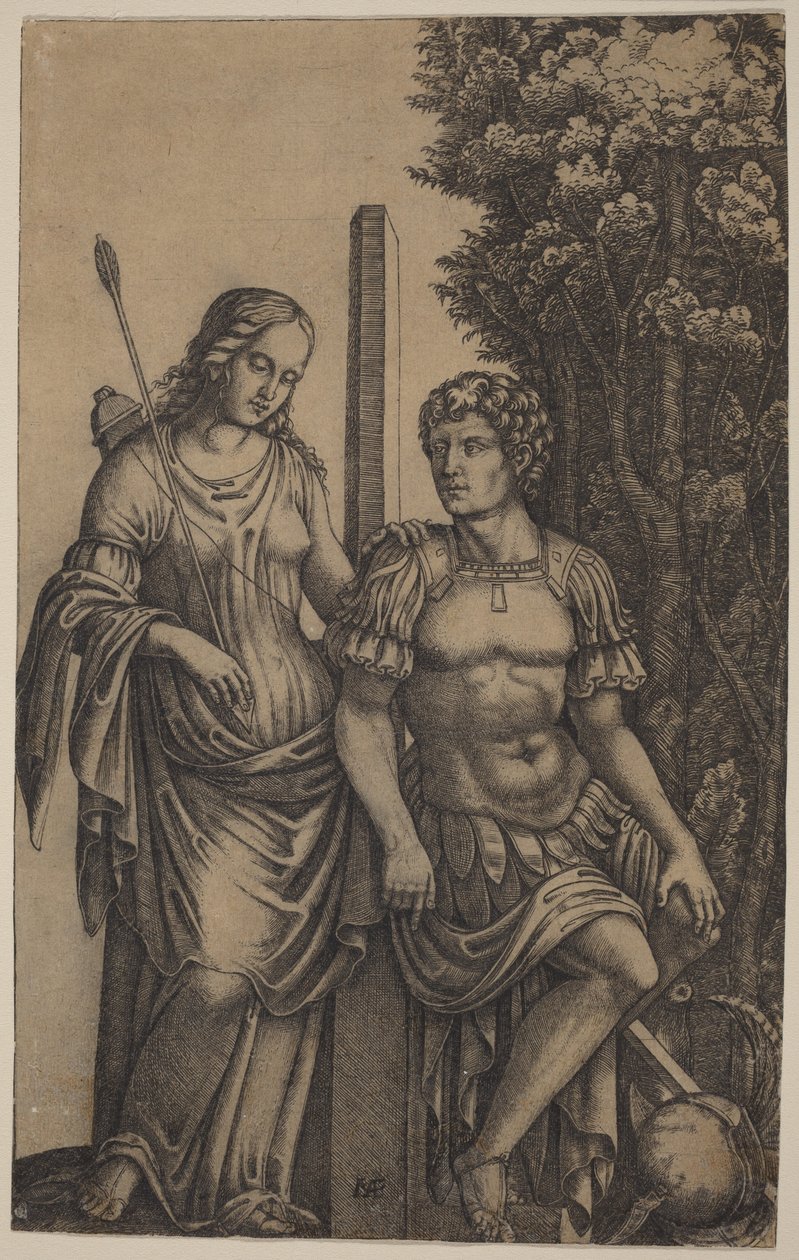 Vénus apparaissant à Énée - Marcantonio Raimondi