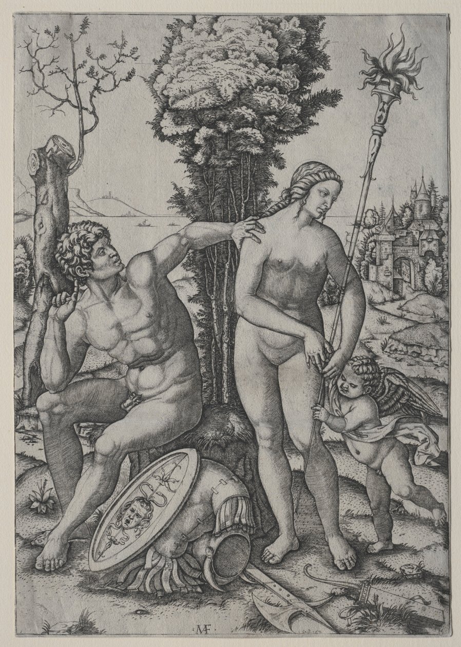 Vénus, Mars et Cupidon, 1508 - Marcantonio Raimondi