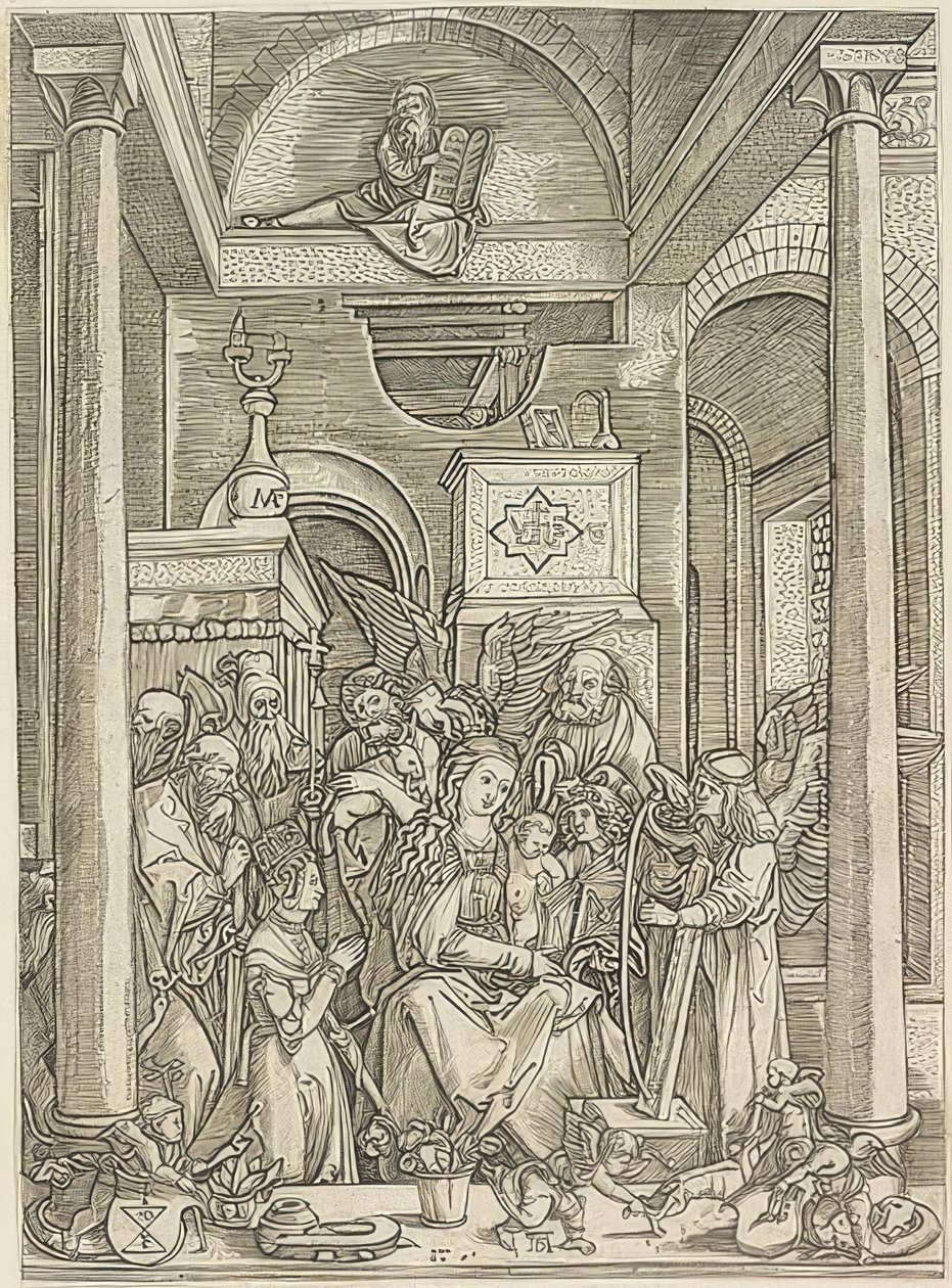 Glorification de Marie - Marcantonio Raimondi