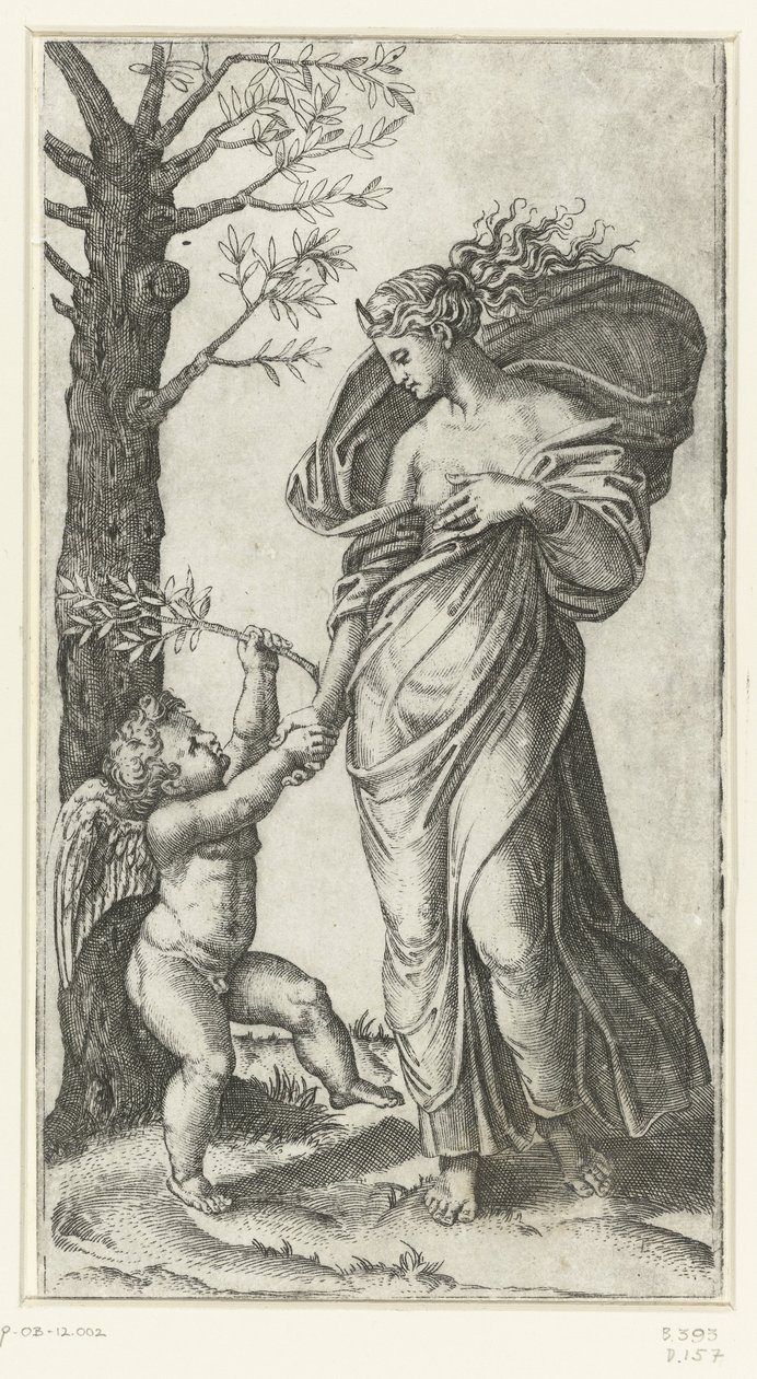 Réconciliation de Minerve et Amour - Marcantonio Raimondi