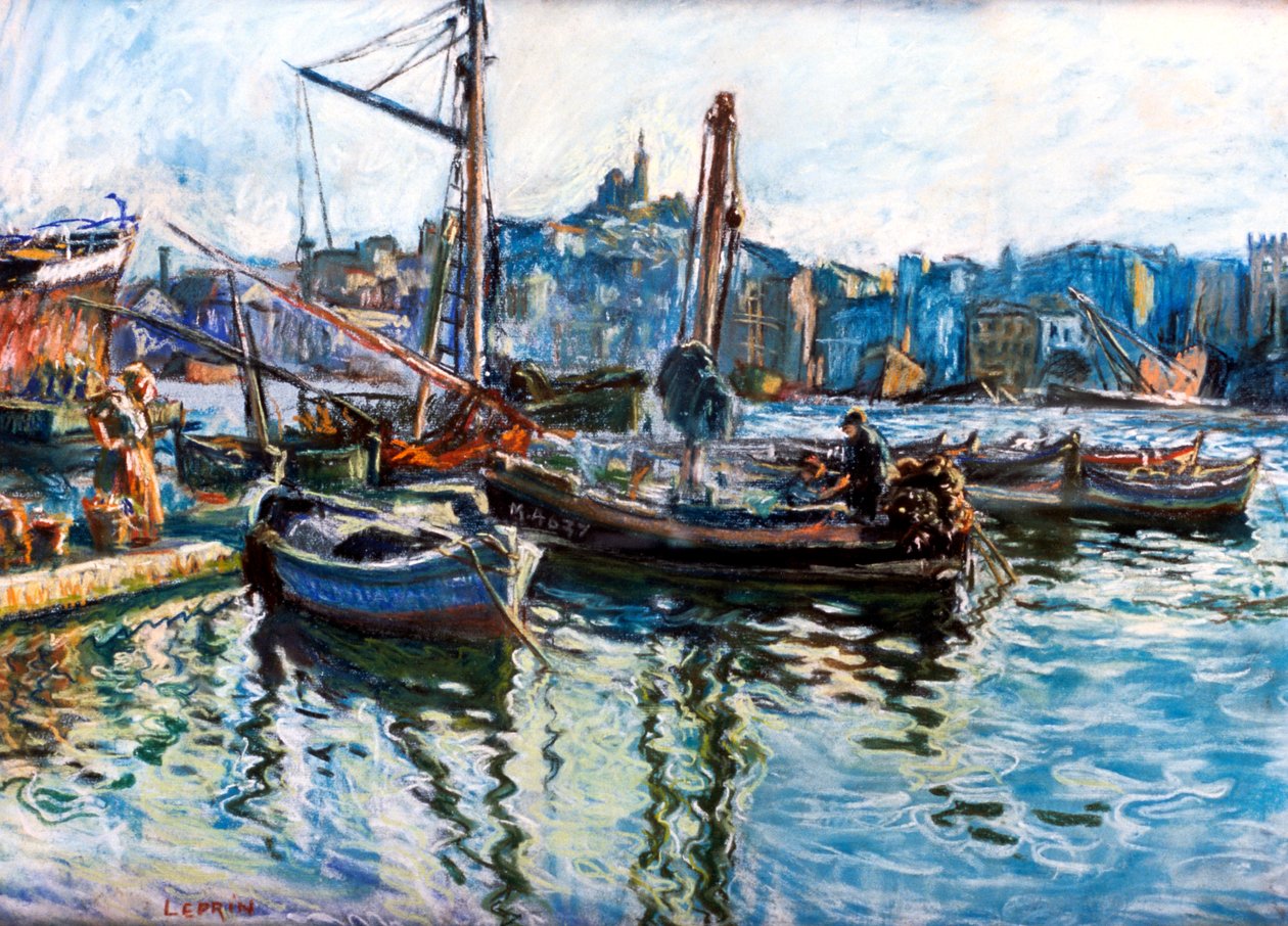 Le Port de Marseille, vers 1920 - Marcel Leprin