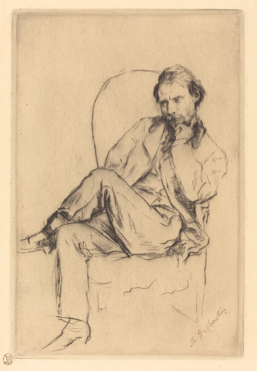Renoir assis - Marcellin Gilbert Desboutin