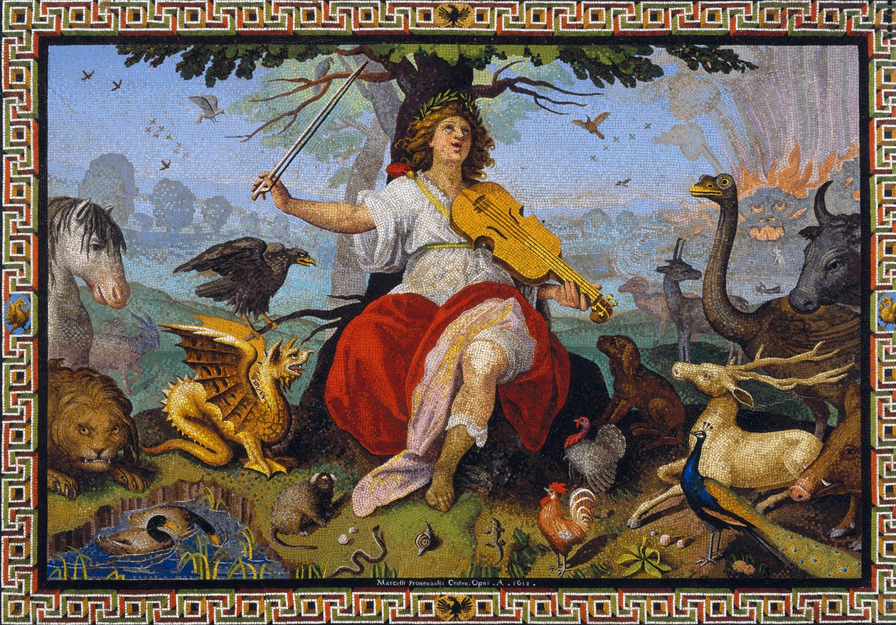 « Orphée » mosaïque par Marcello Provenzale (1577-1639) 1618 - Marcello Provenzale