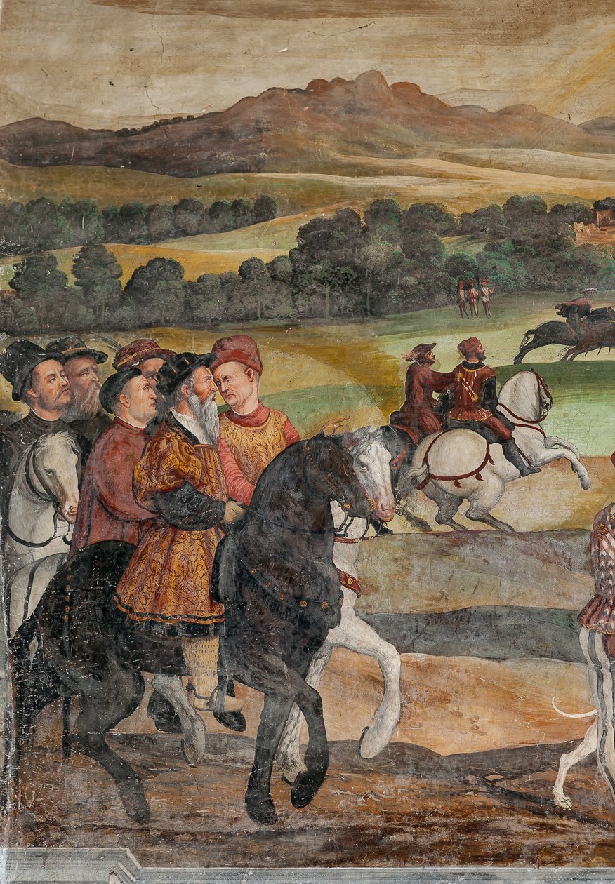 Scène de chasse (détail) - Marcello or Romani Girolamo (Romanino) (c.1485 c.1566) (attr.to) Fogolino