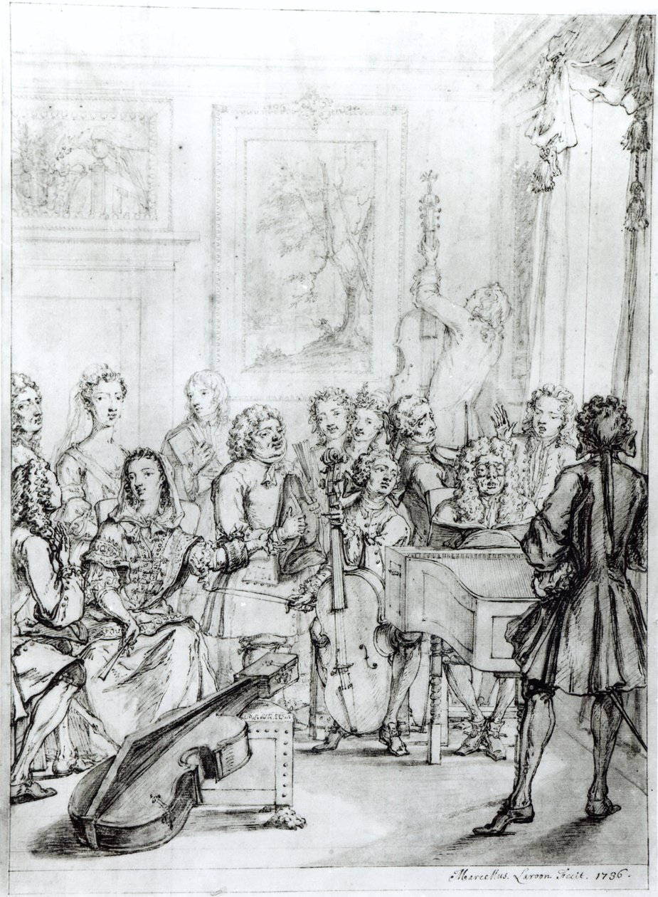 Concert à Montague House, 1736 - Marcellus the Younger Laroon