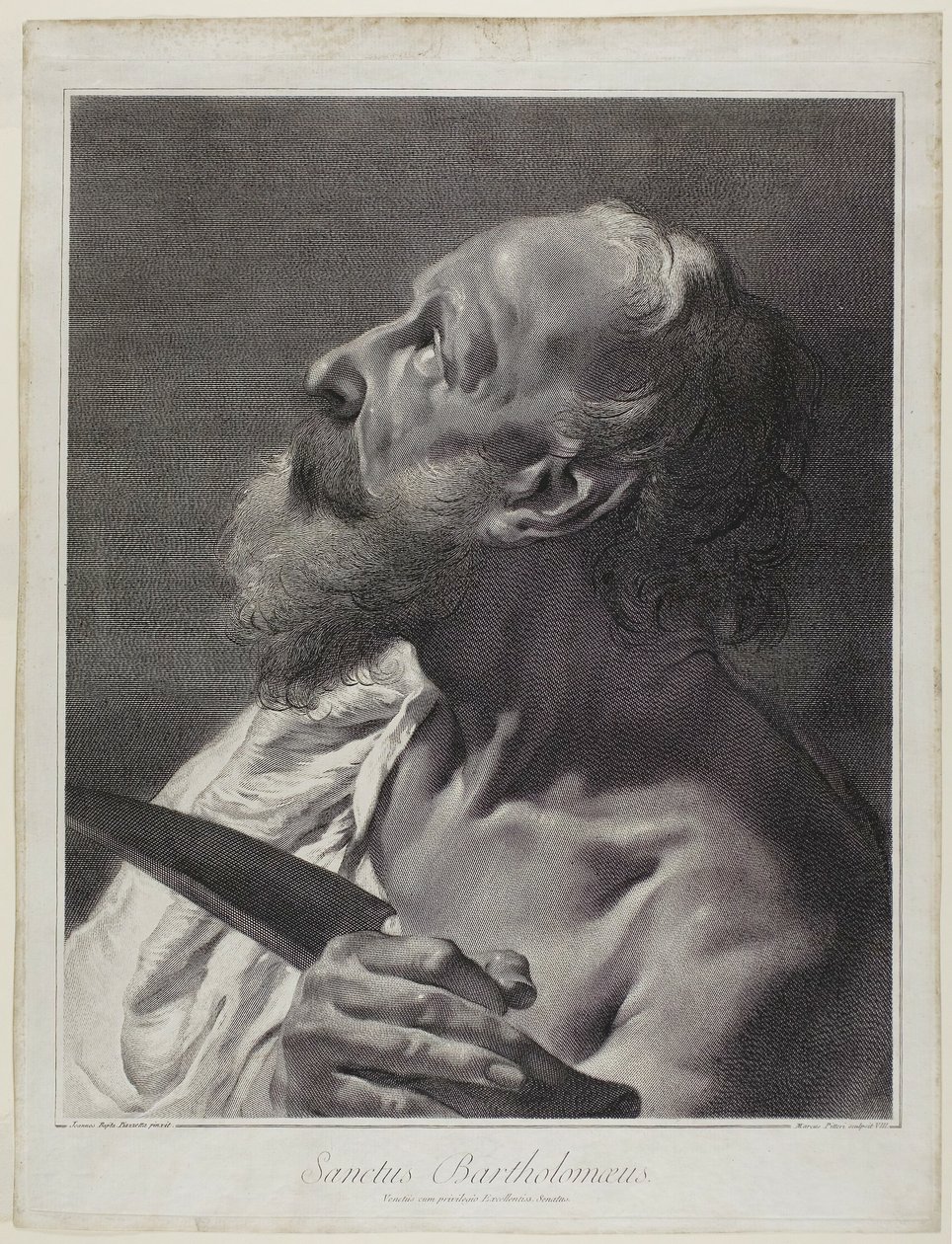 Saint Barthélemy, tiré de La Sainte Famille et les douze apôtres - Marco Alvise Pitteri