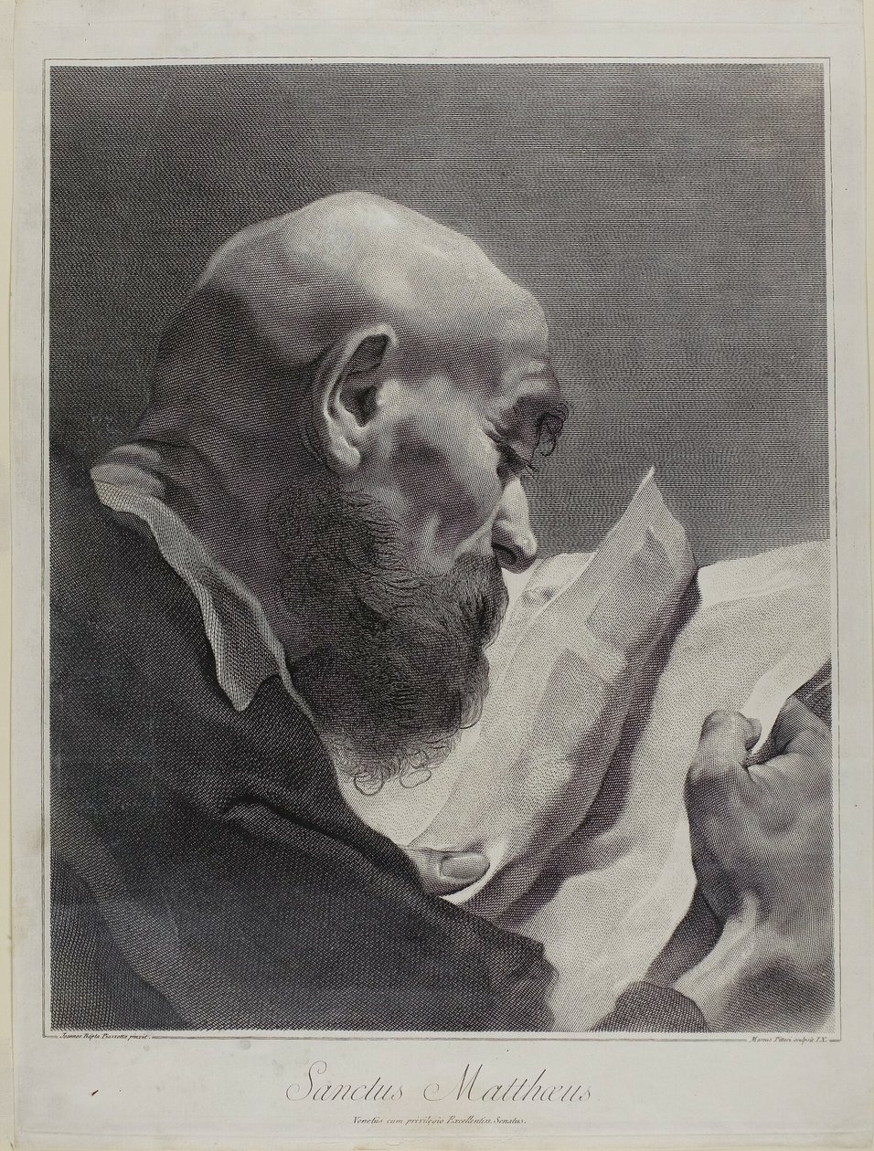 Saint Matthieu, extrait de La Sainte Famille et les douze apôtres - Marco Alvise Pitteri